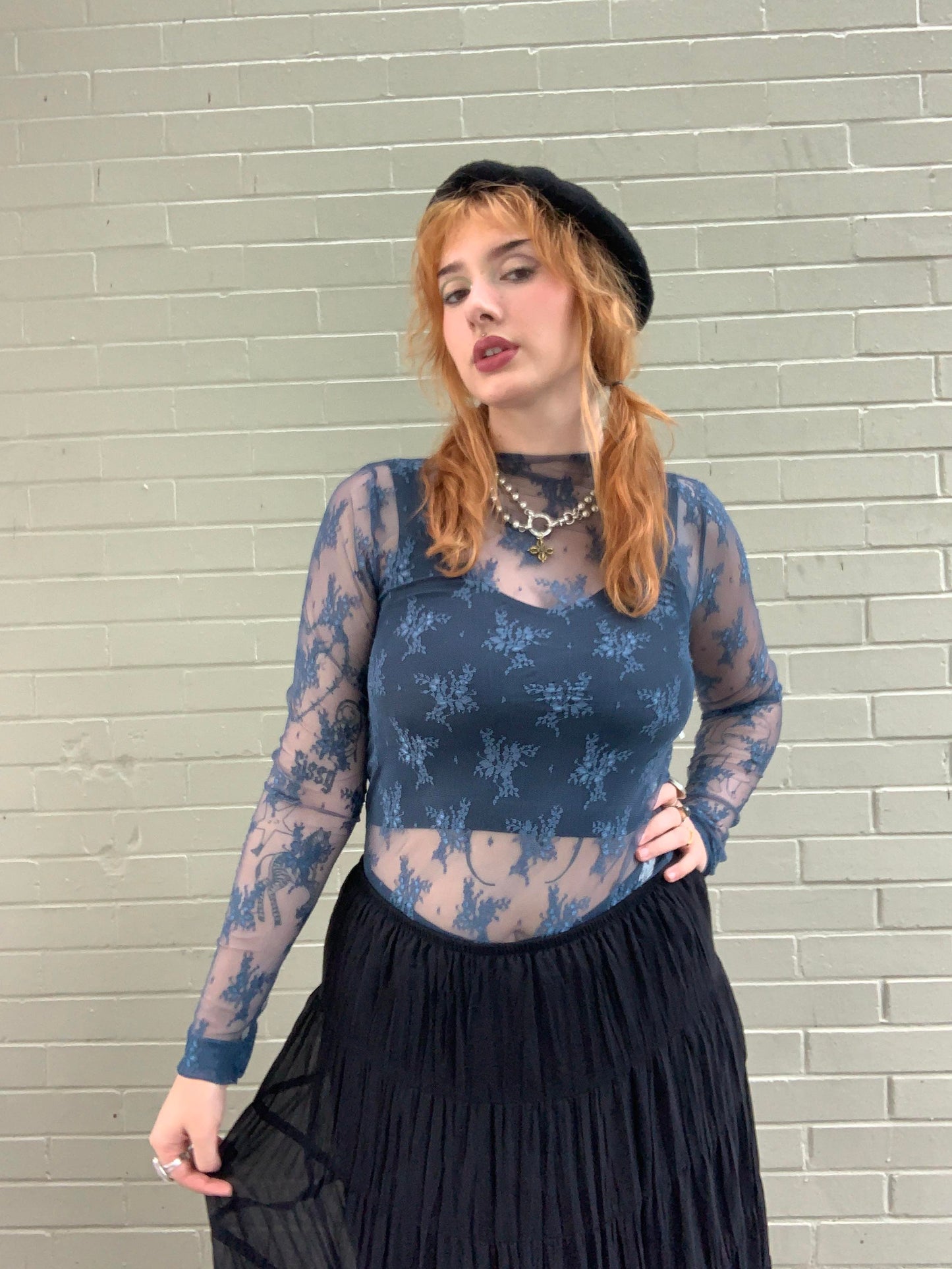 Lady Lux Layering Lace Top - Night Swim - La De Da