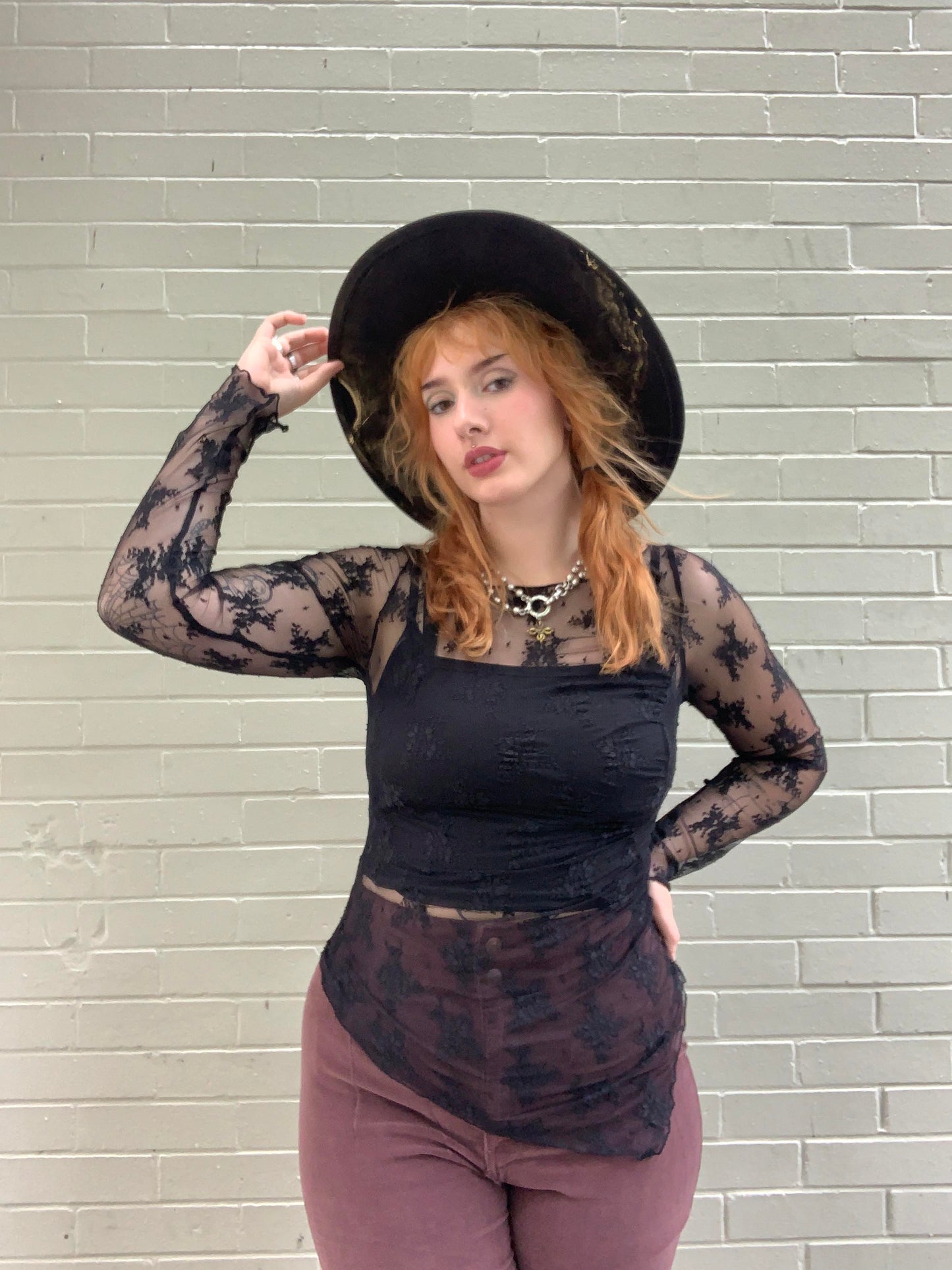Black Full Bloom Layering Top - La De Da