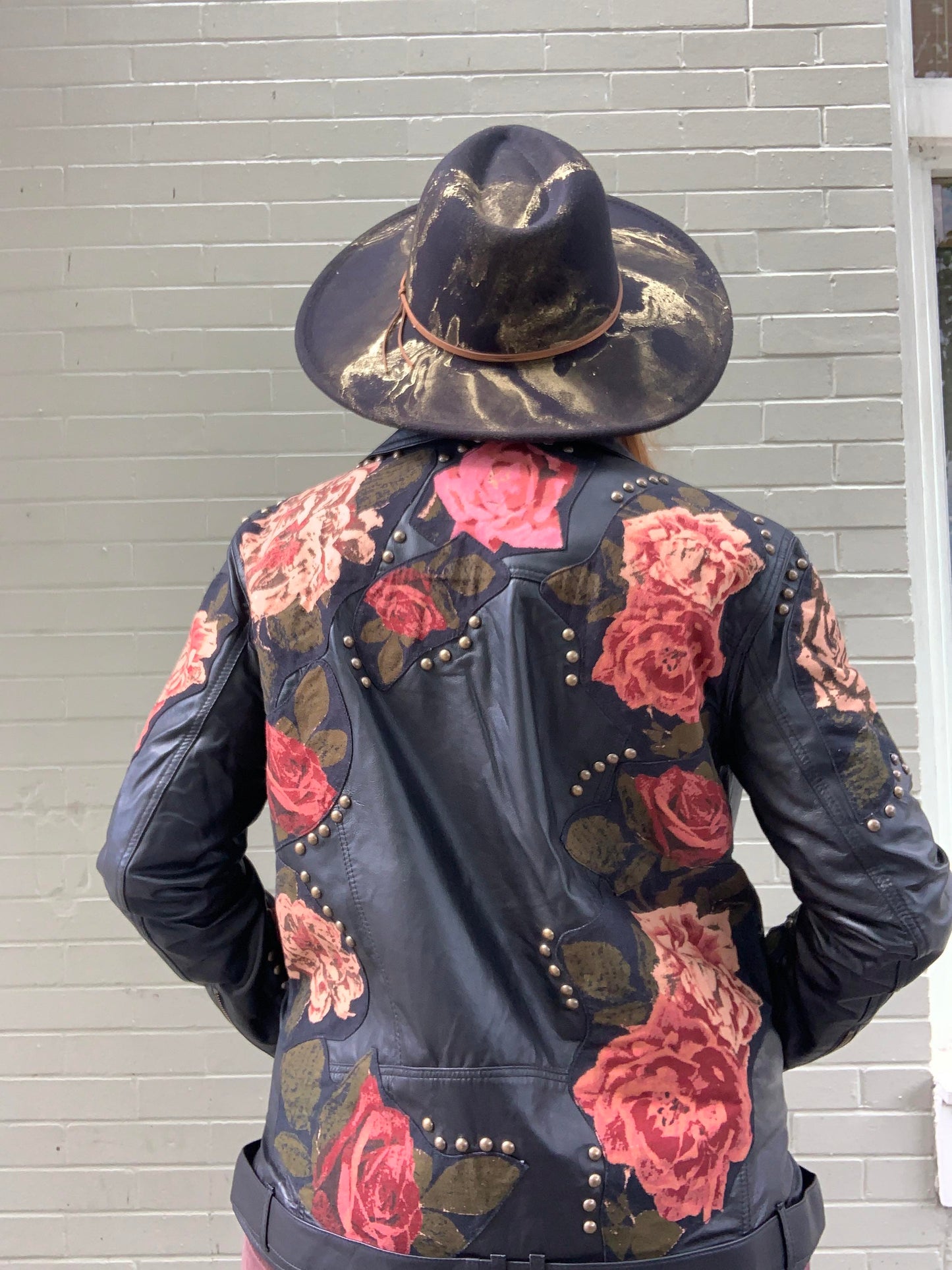 Rebel Rose Moto Leather Jacket - La De Da