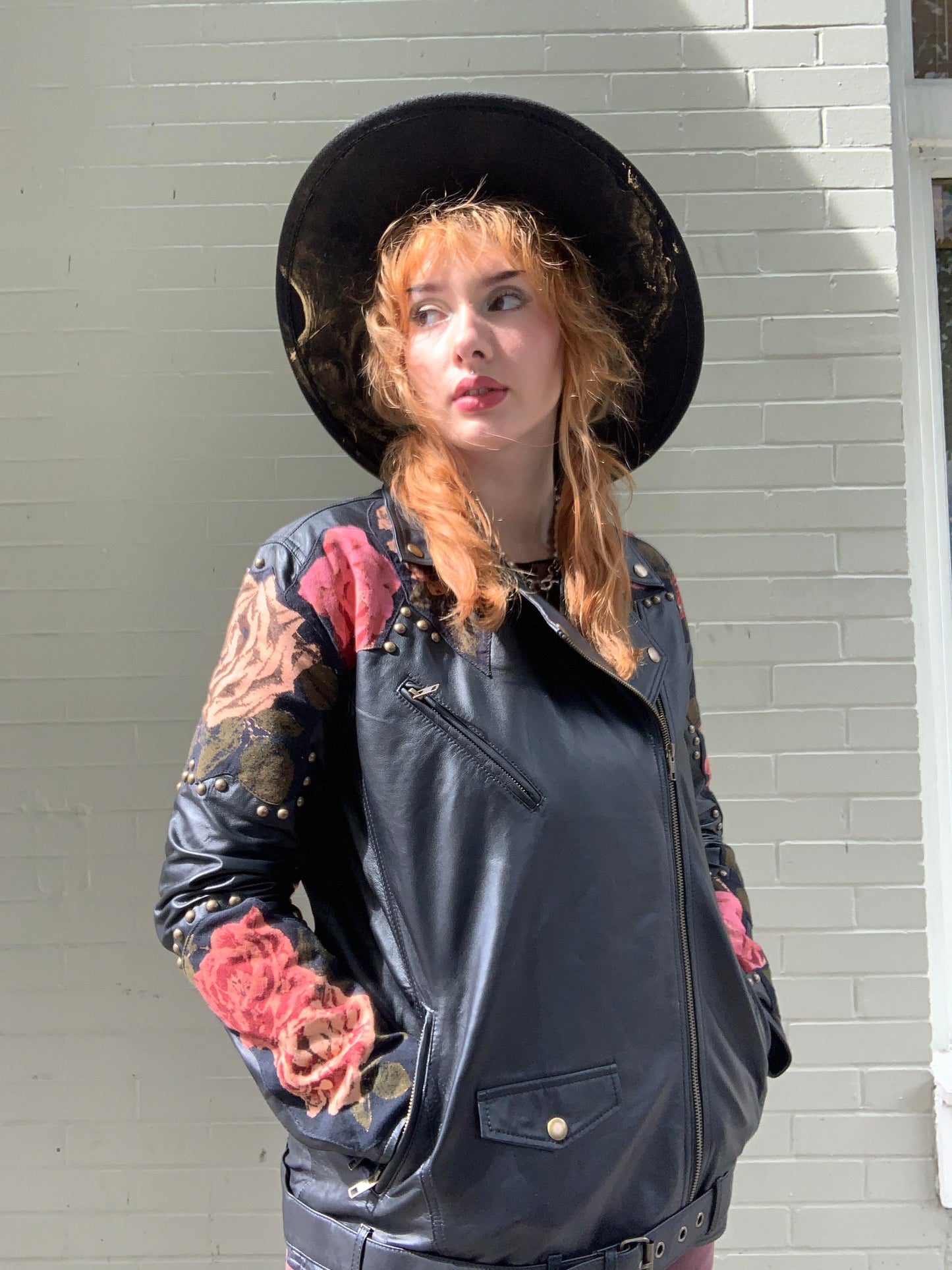 Rebel Rose Moto Leather Jacket - La De Da