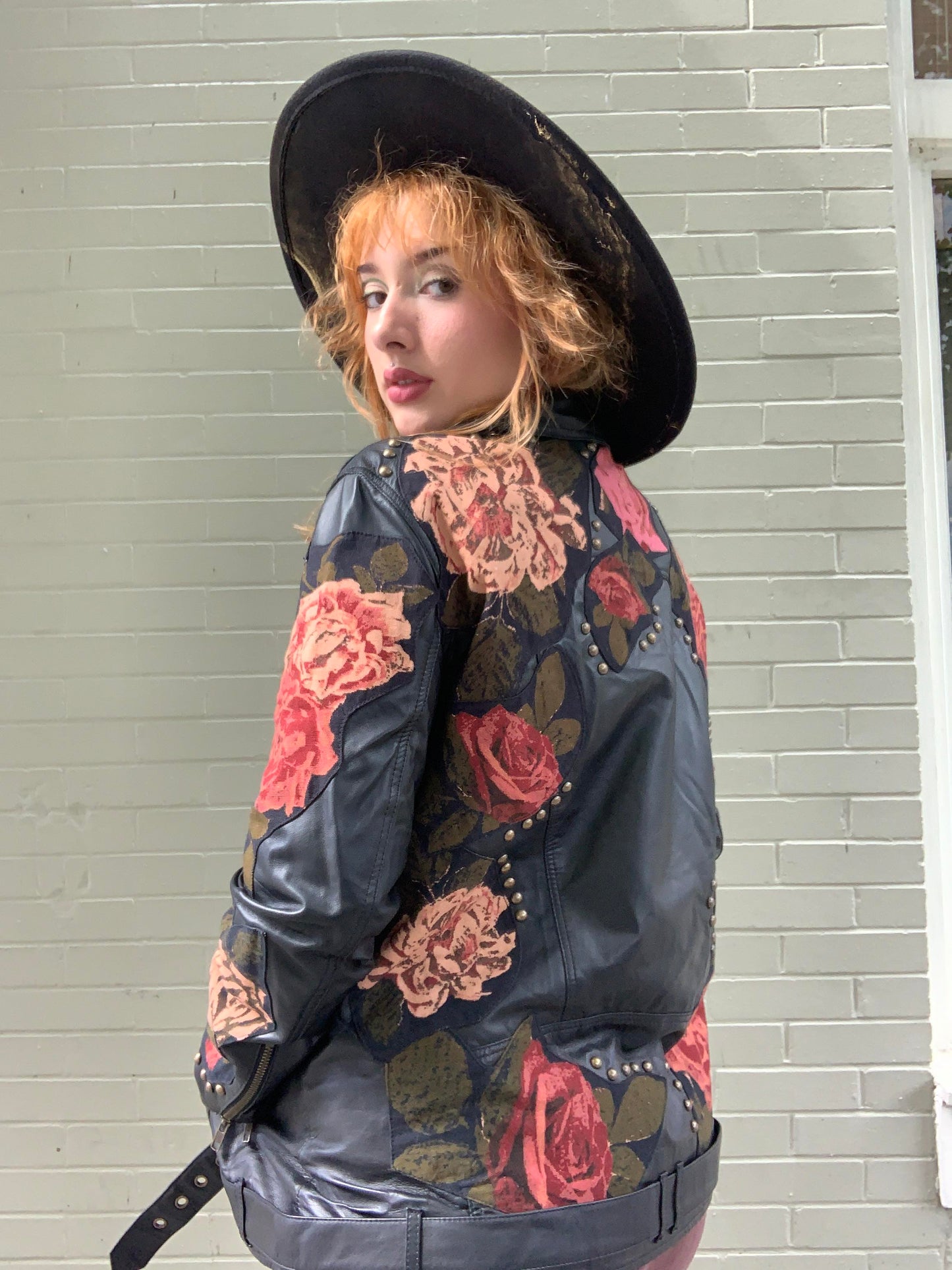 Rebel Rose Moto Leather Jacket - La De Da