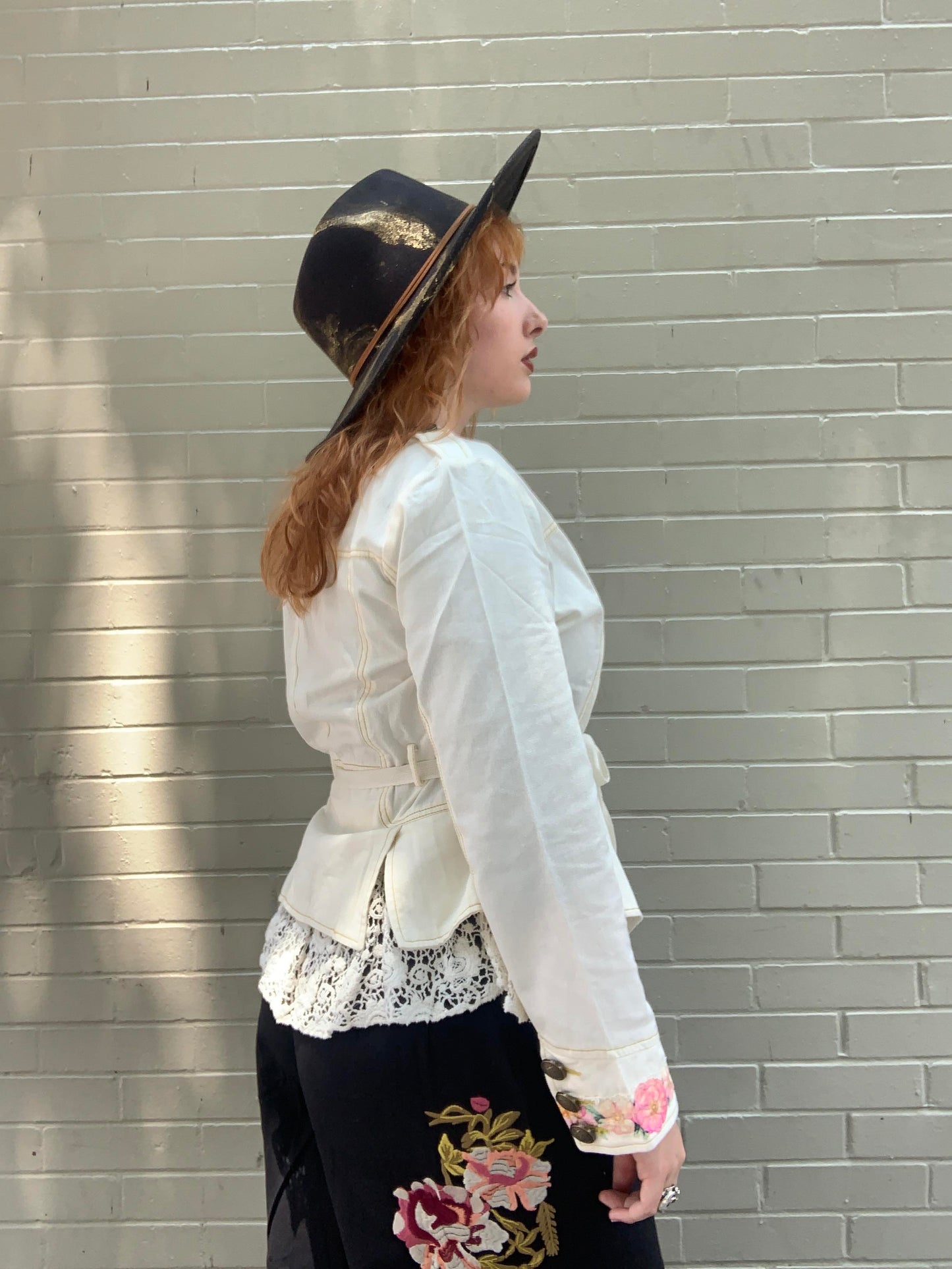 Birth Of Venus Crochet Trim Ivory Jacket - La De Da
