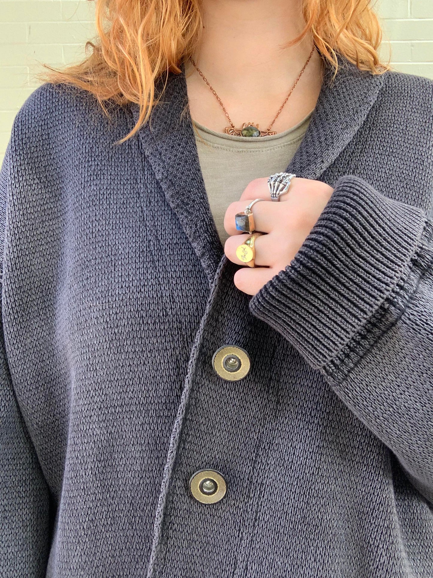 Chamomile Cardi - Washed Black - La De Da