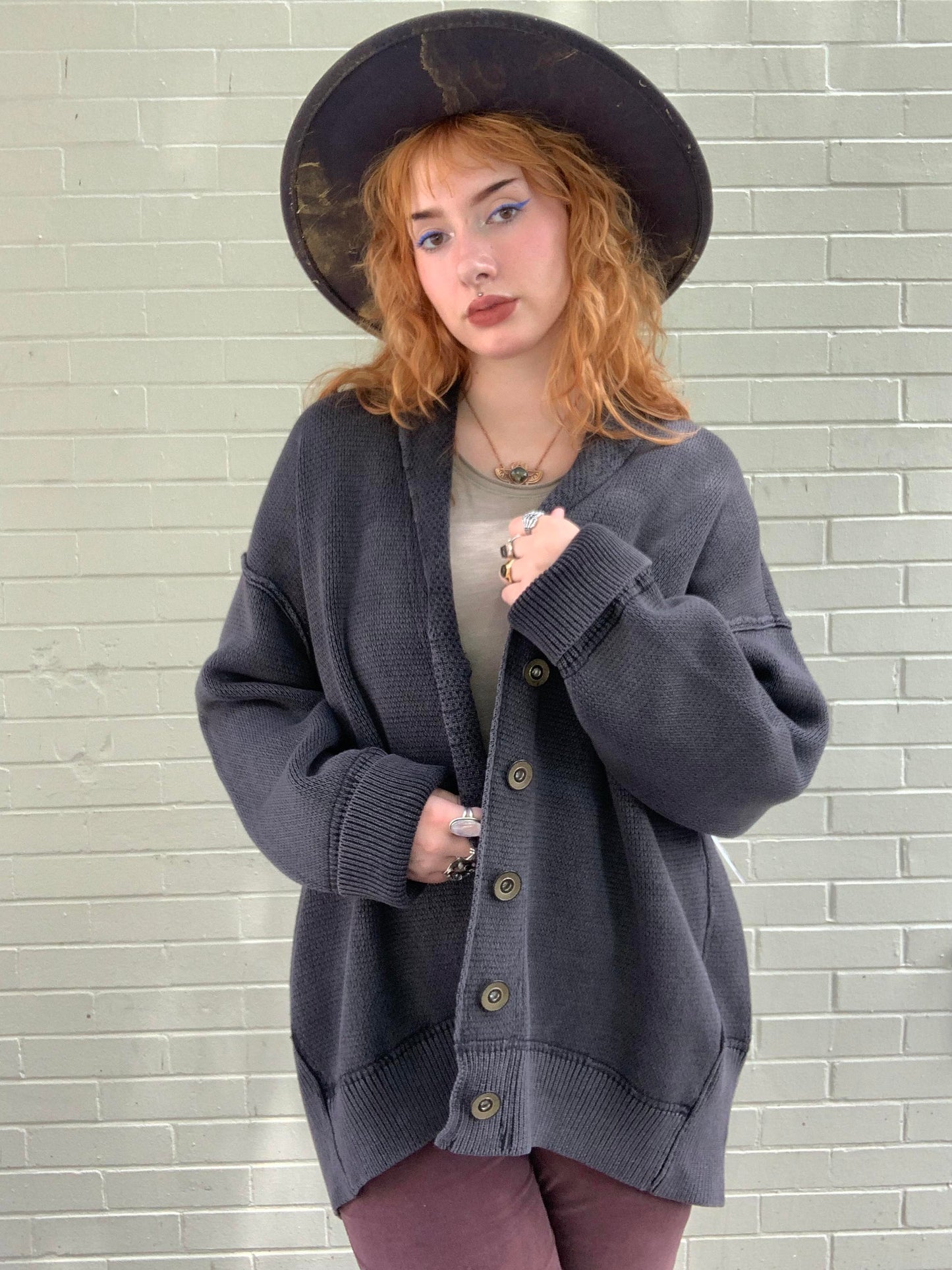 Chamomile Cardi - Washed Black - La De Da
