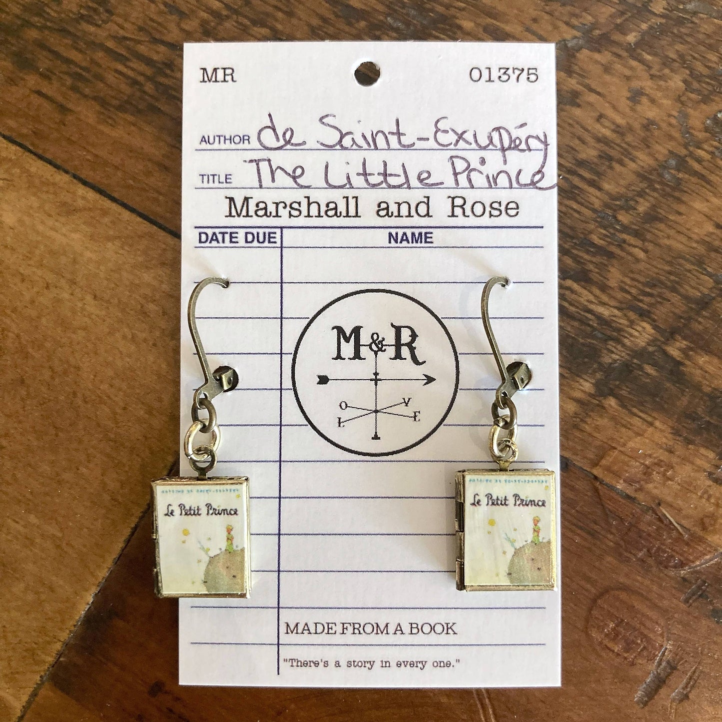Earrings Book Locket The Little Prince - French Version
