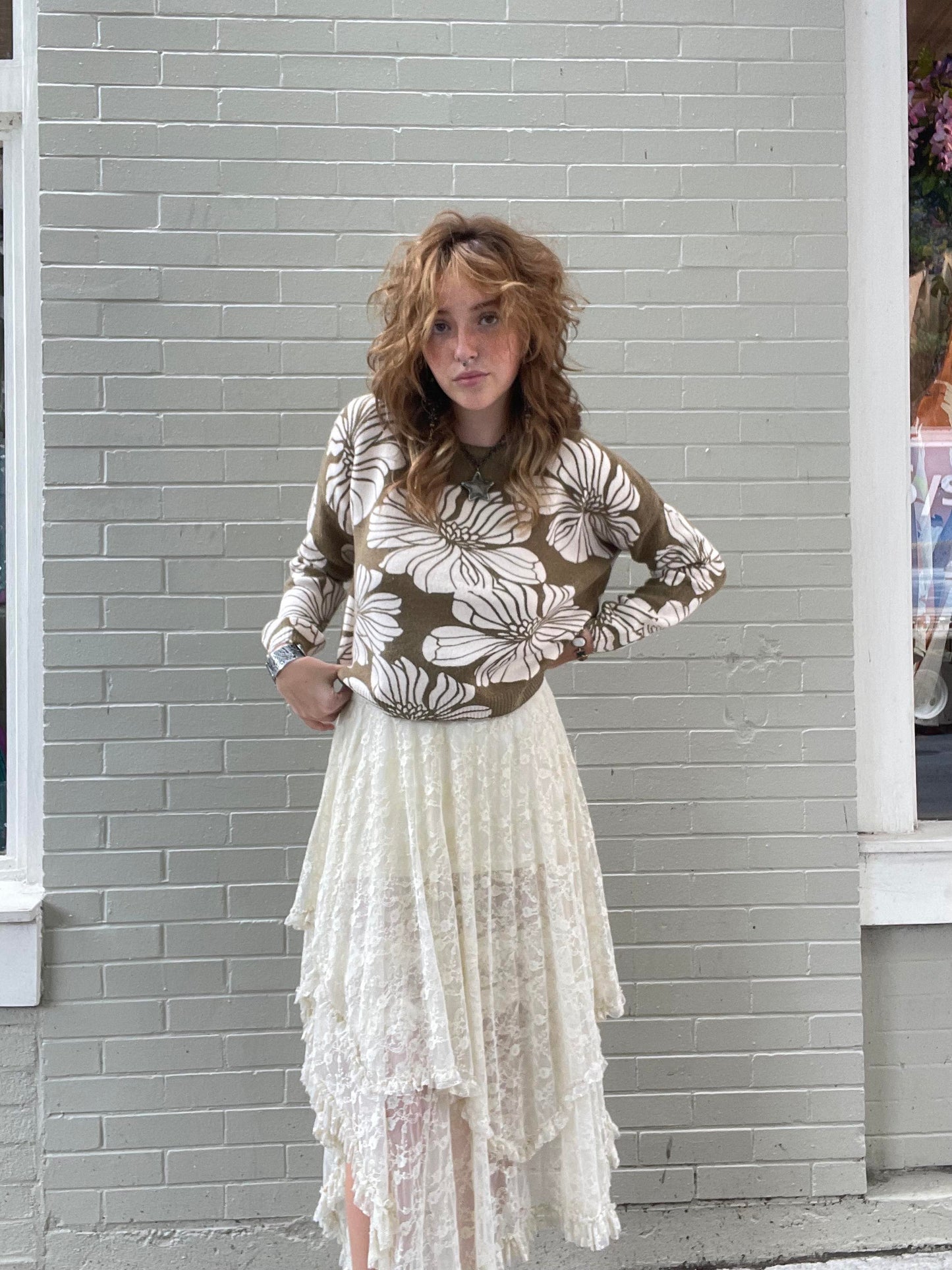 Ganna Sweater in Moss - La De Da