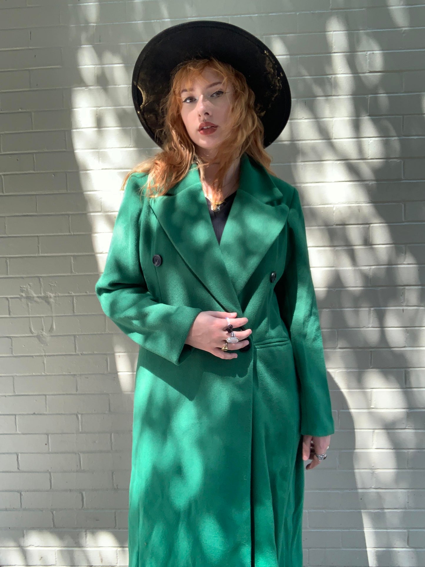 Vibrant Green Button Pea Coat - La De Da