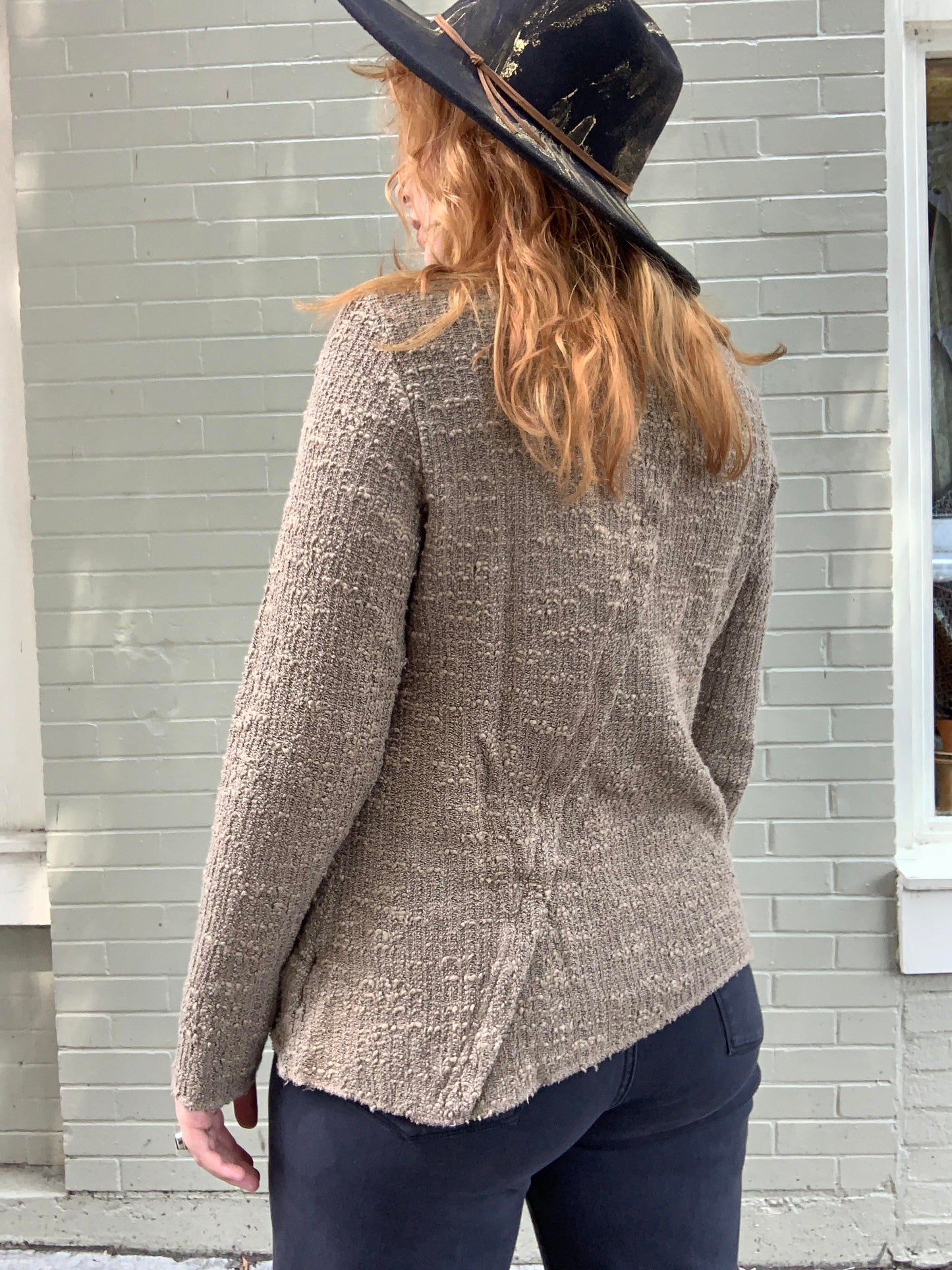Asymmetrical Button Cardi - Natural - La De Da