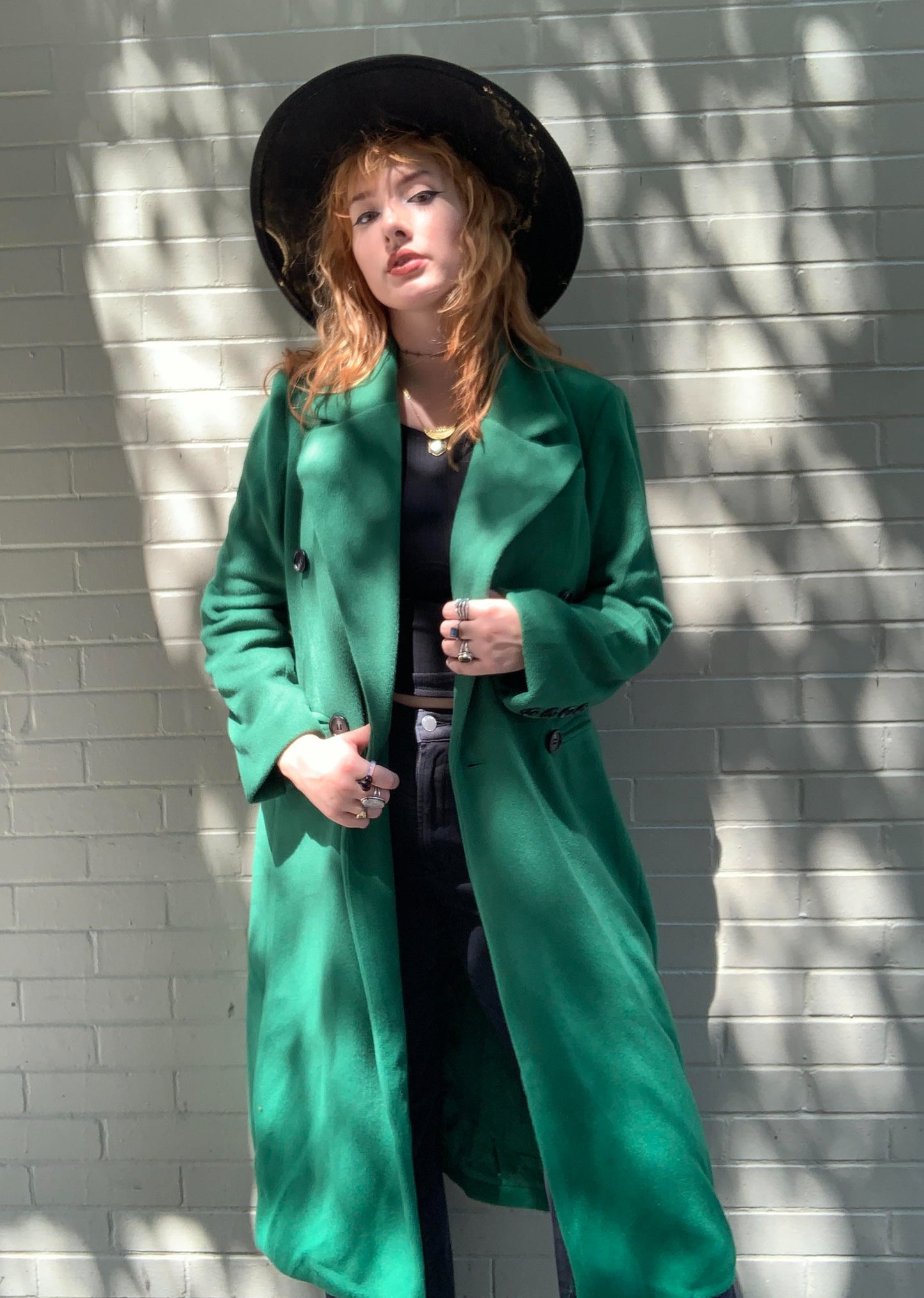 Vibrant Green Button Pea Coat - La De Da