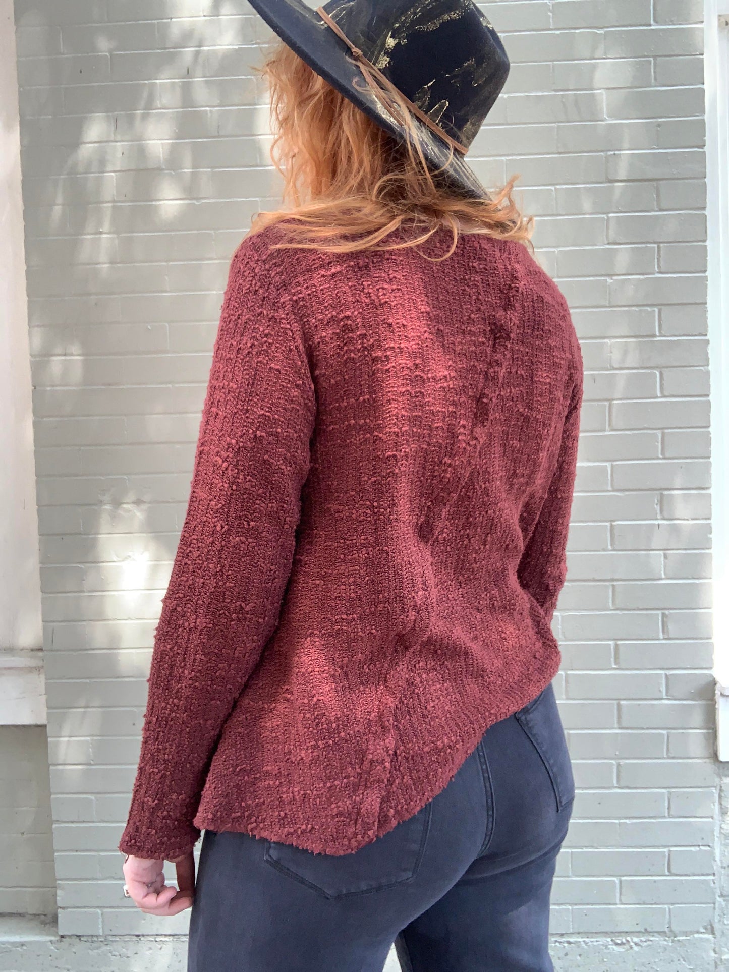 Asymmetrical Button Cardi - Elderberry - La De Da