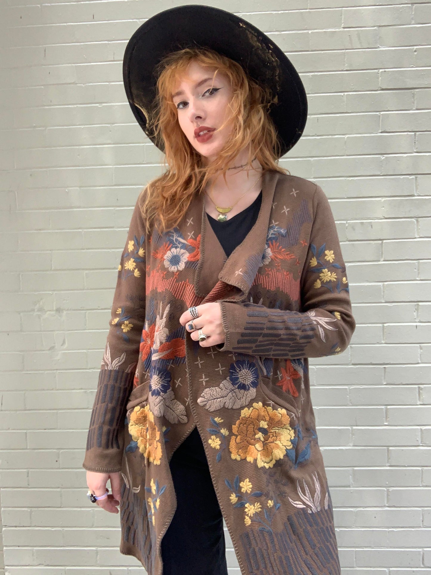 Sarina Wrap Sweater - Russet - La De Da