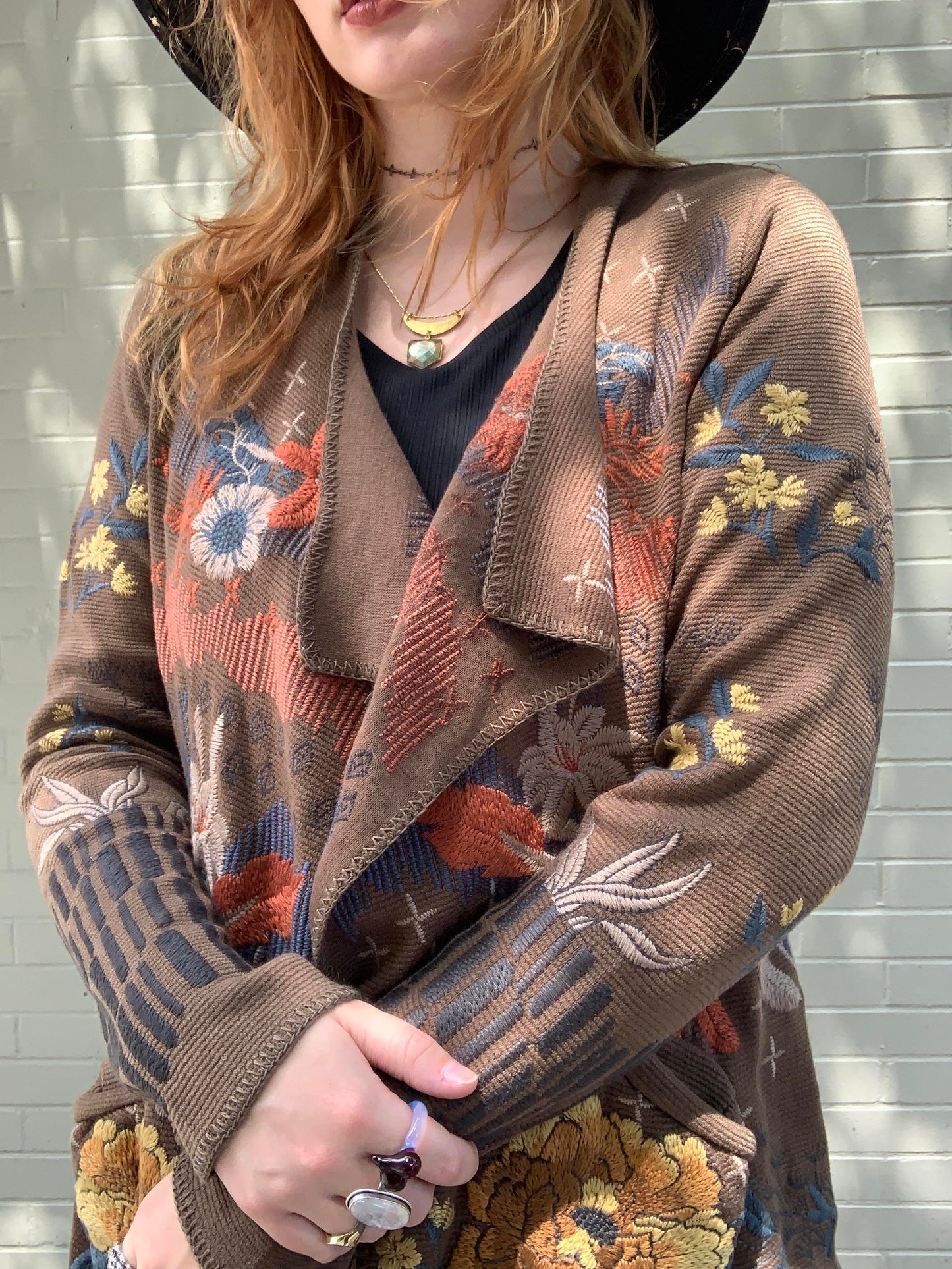 Sarina Wrap Sweater - Russet - La De Da