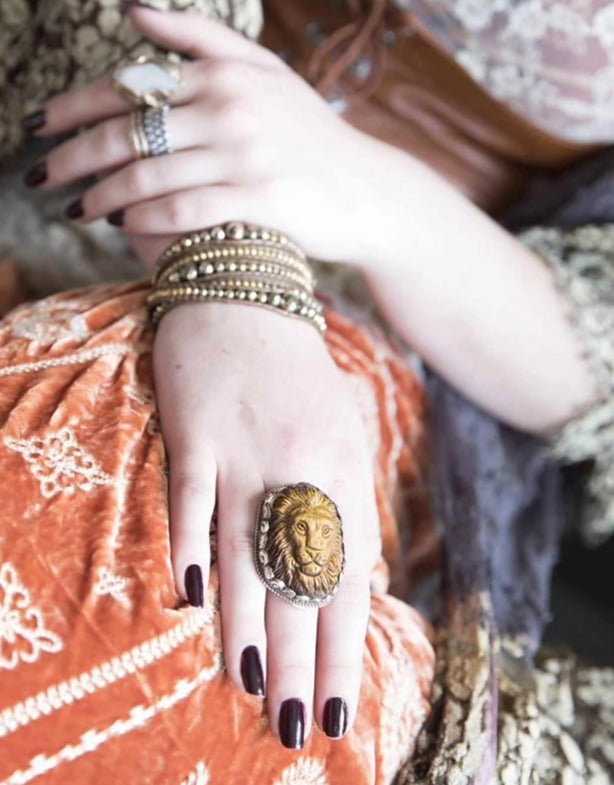Tigers Eye Lion OOAK Ring - La De Da