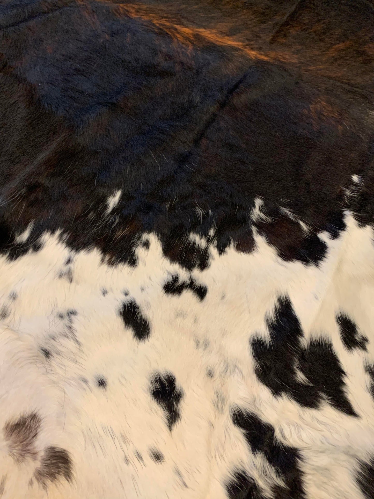 Dark Tricolor Large Cowhide Rug - La De Da