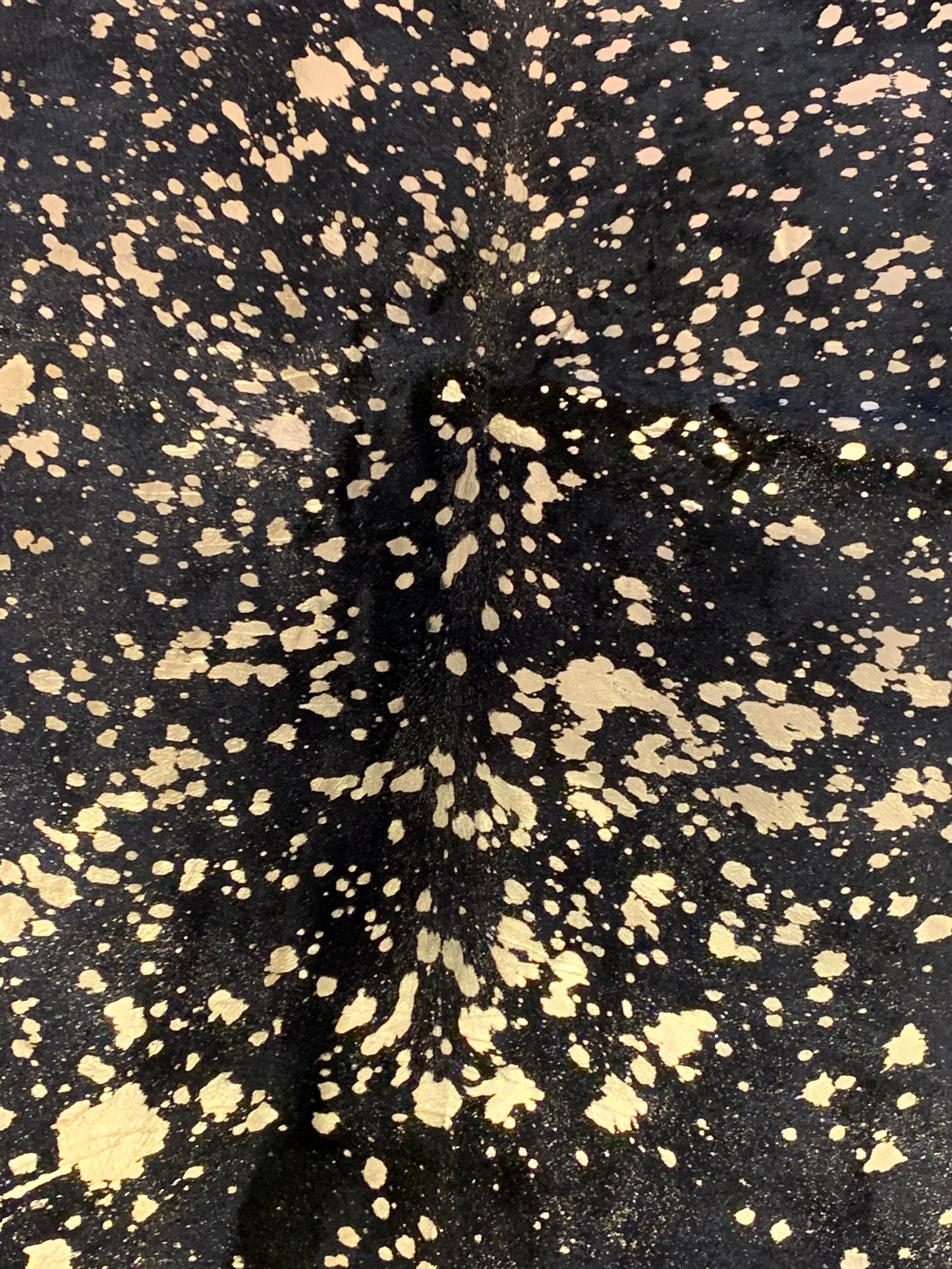 Brazilian Metallic Black Calf Rug - La De Da