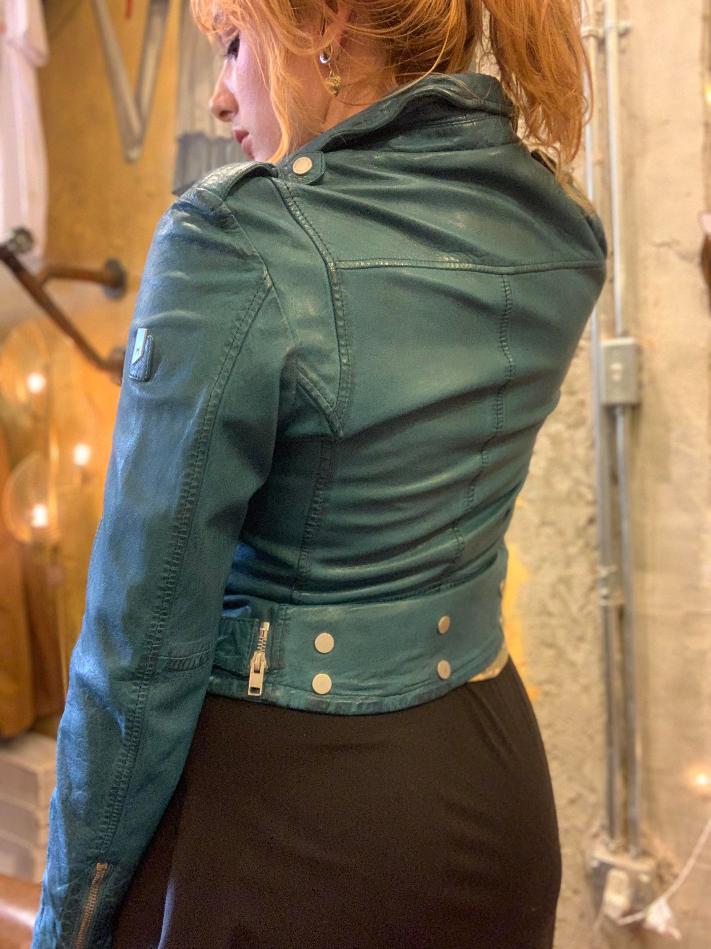 Go Wild Teal Leather Jacket - La De Da