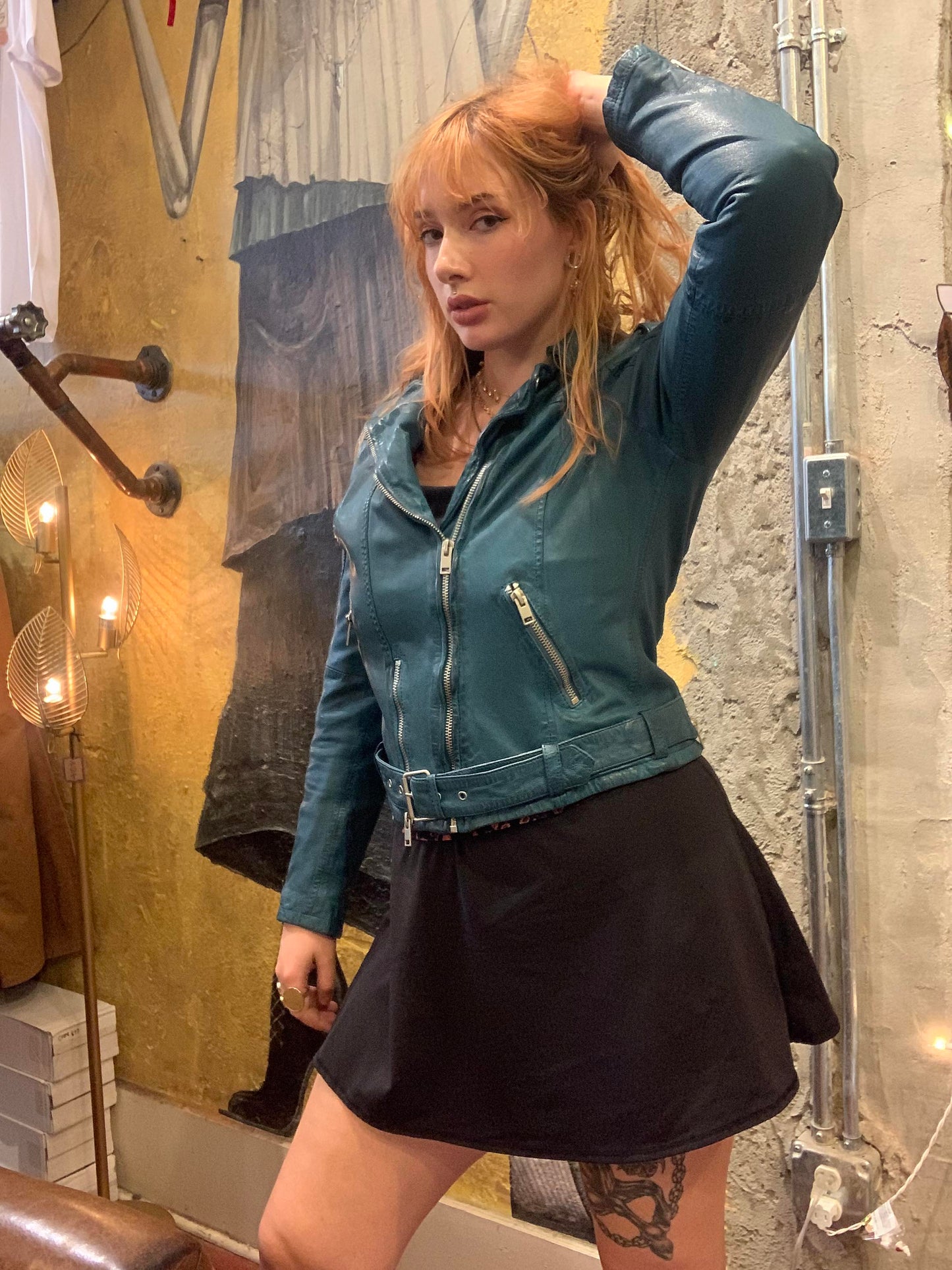 Go Wild Teal Leather Jacket - La De Da