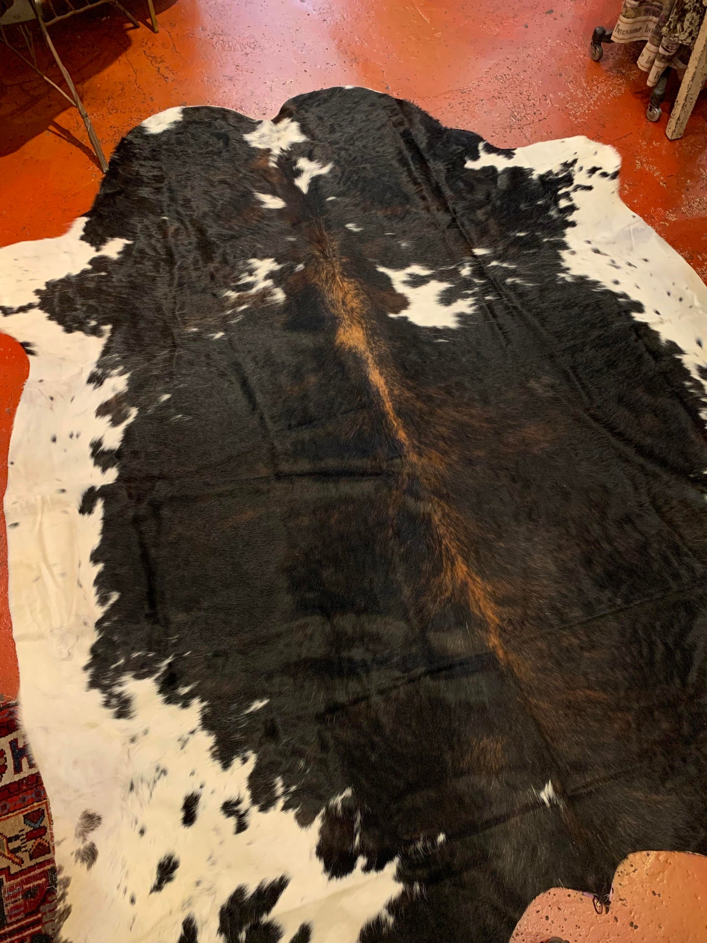 Dark Tricolor Large Cowhide Rug - La De Da