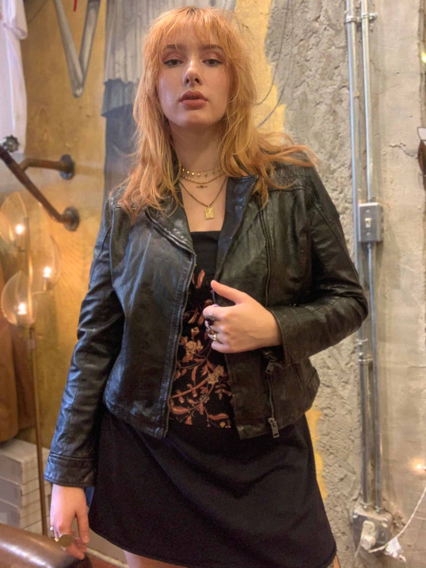 Elle Textured Moto Jacket - La De Da