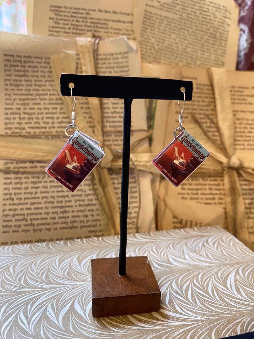 Goosebumps "Piano Lessons Can Be Murder" Earrings - Silver - La De Da