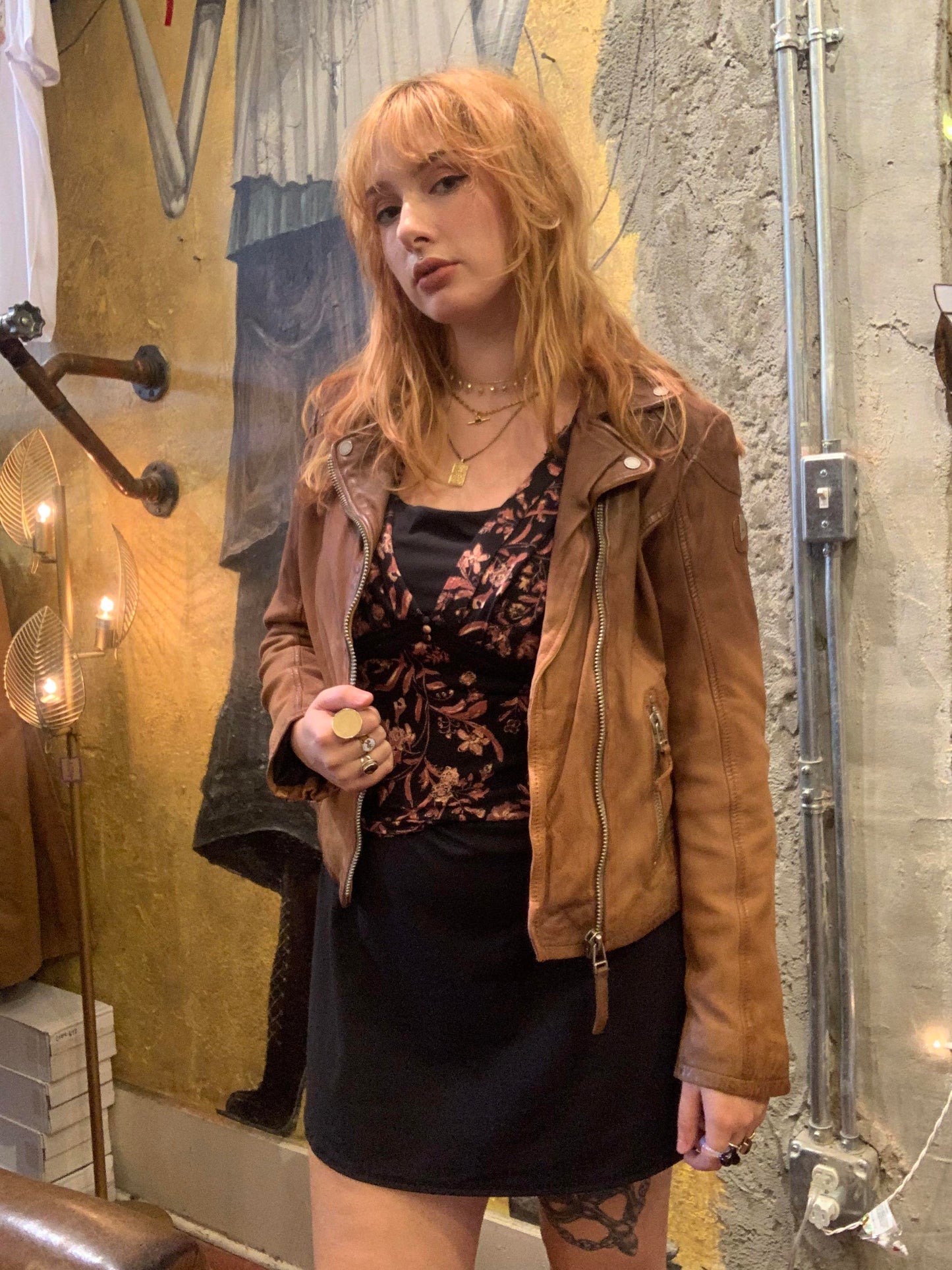 Sunkissed Ombre Leather Moto Jacket - La De Da