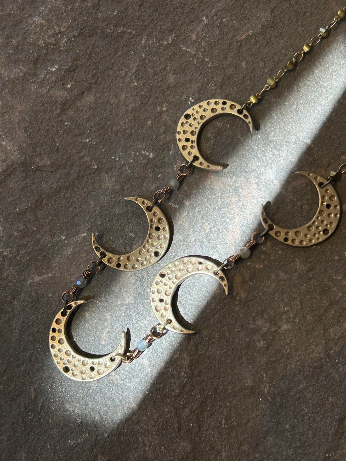 Selene, Multi Crescent Moon Necklace - La De Da