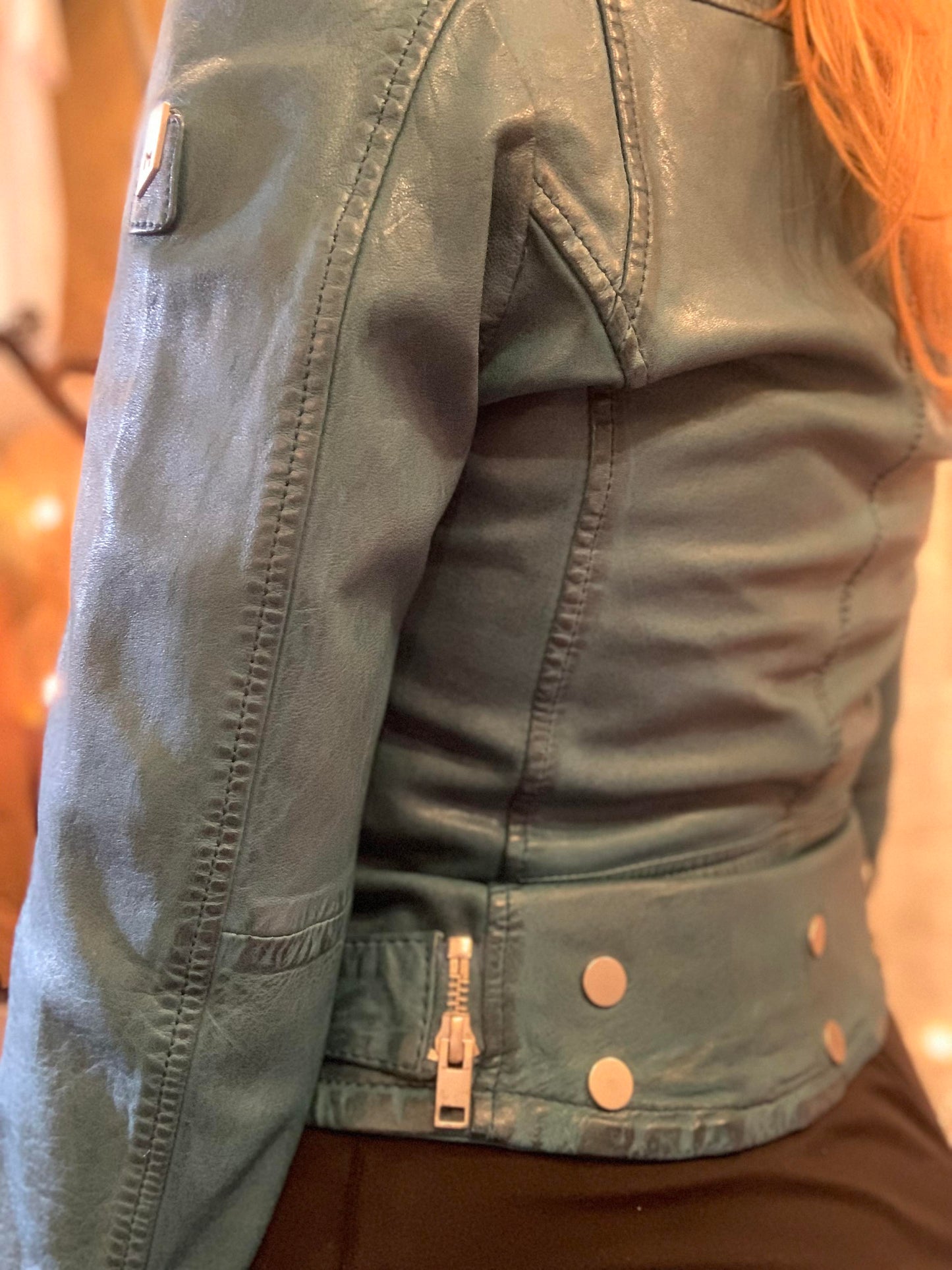 Go Wild Teal Leather Jacket - La De Da