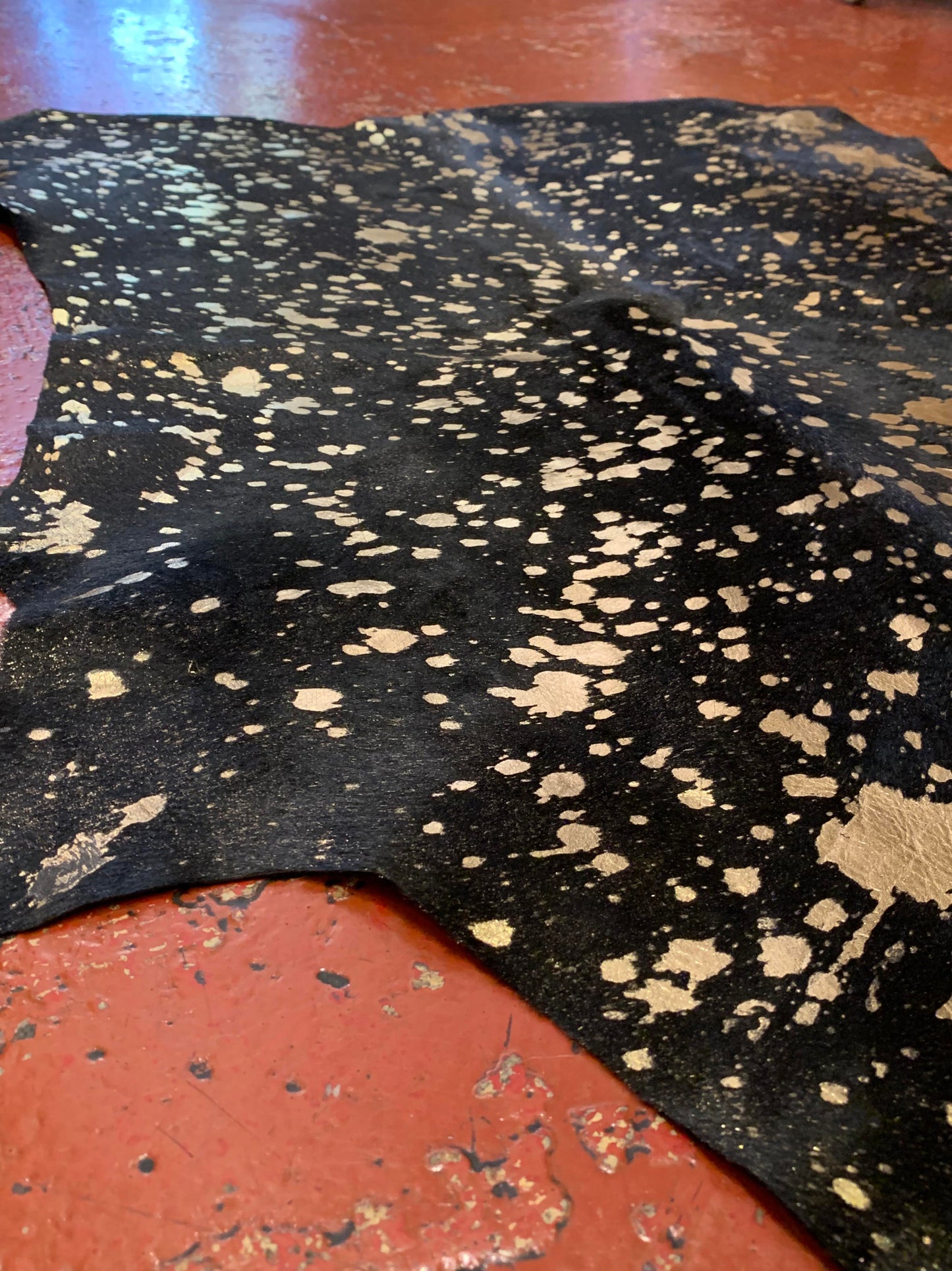 Brazilian Metallic Black Calf Rug - La De Da
