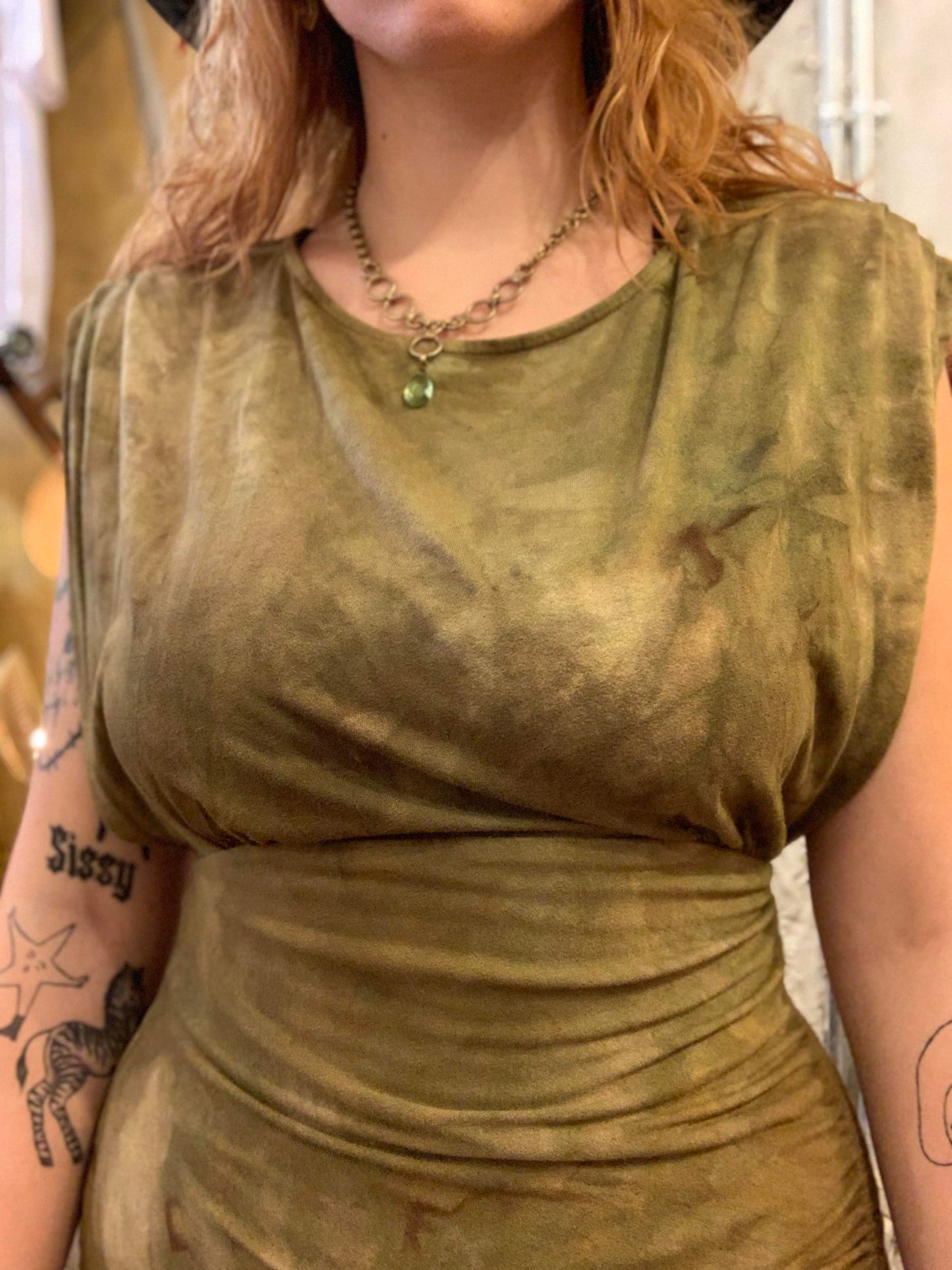 Washed Moss Midi Dress - La De Da