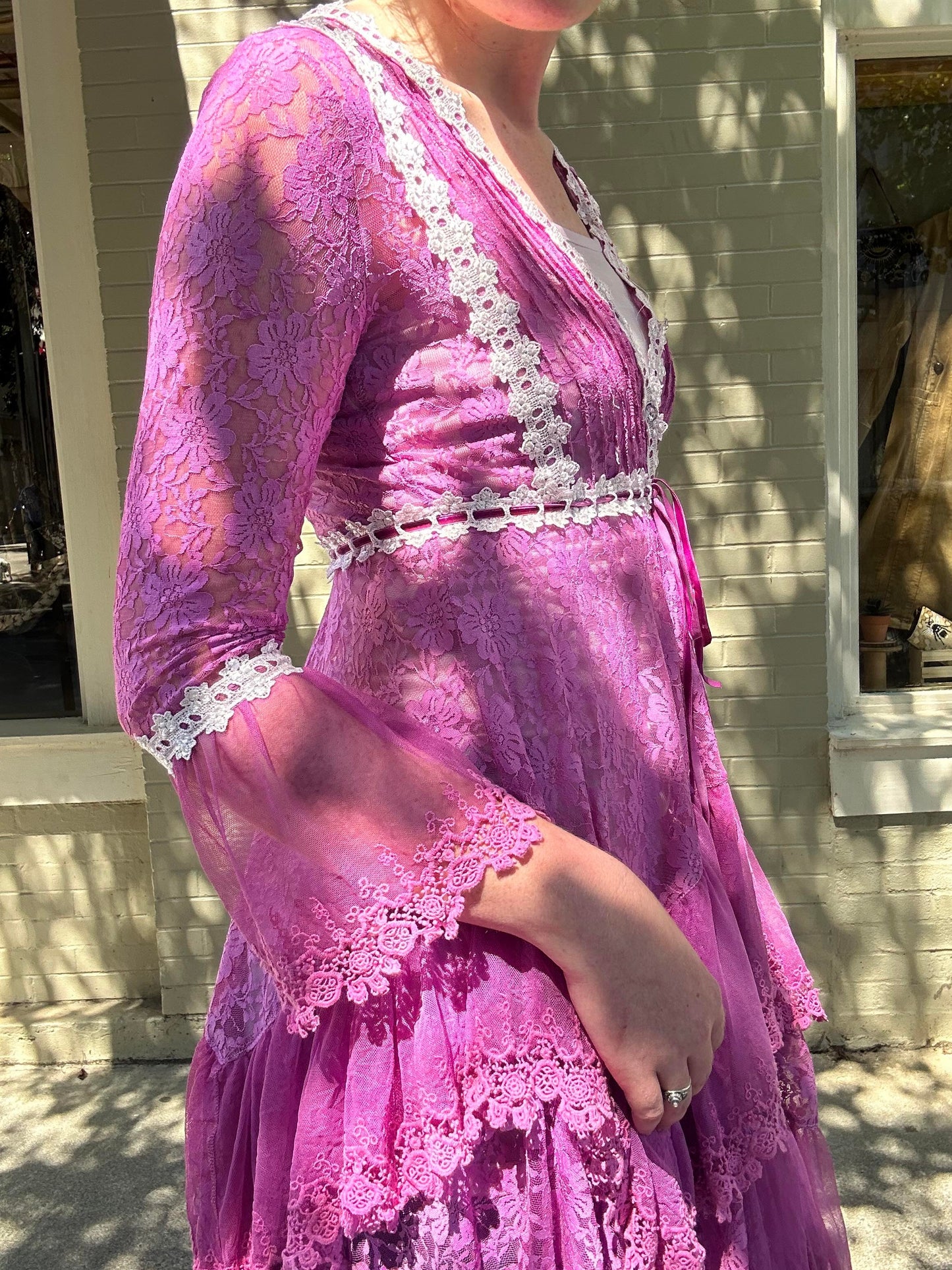 Custom Dyed Lace Dress - La De Da