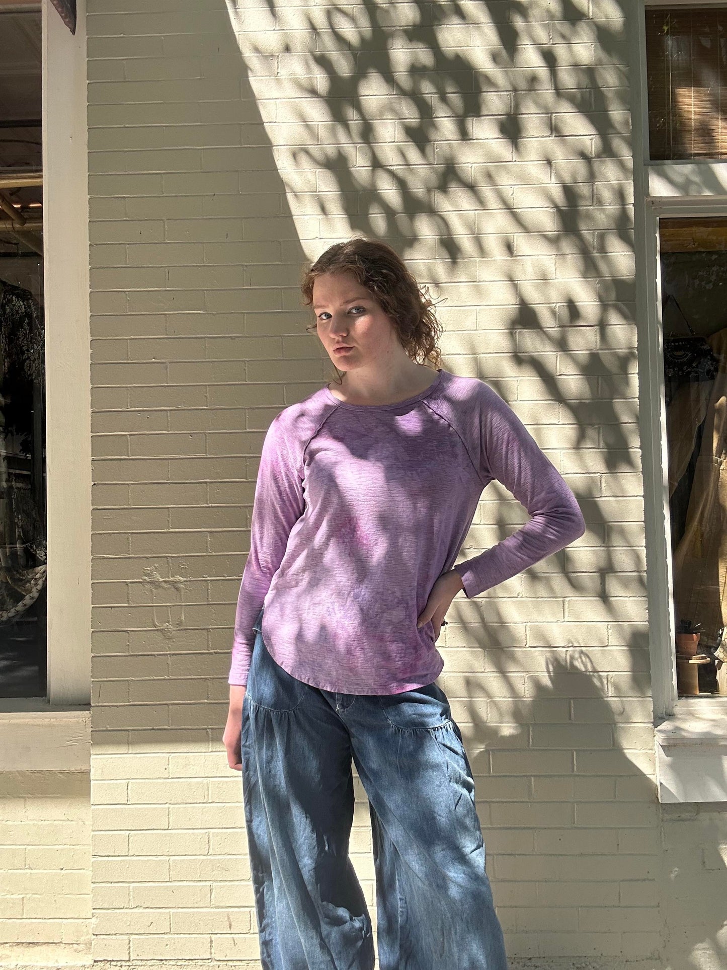 Custom Dyed Long Sleeve Tee - La De Da