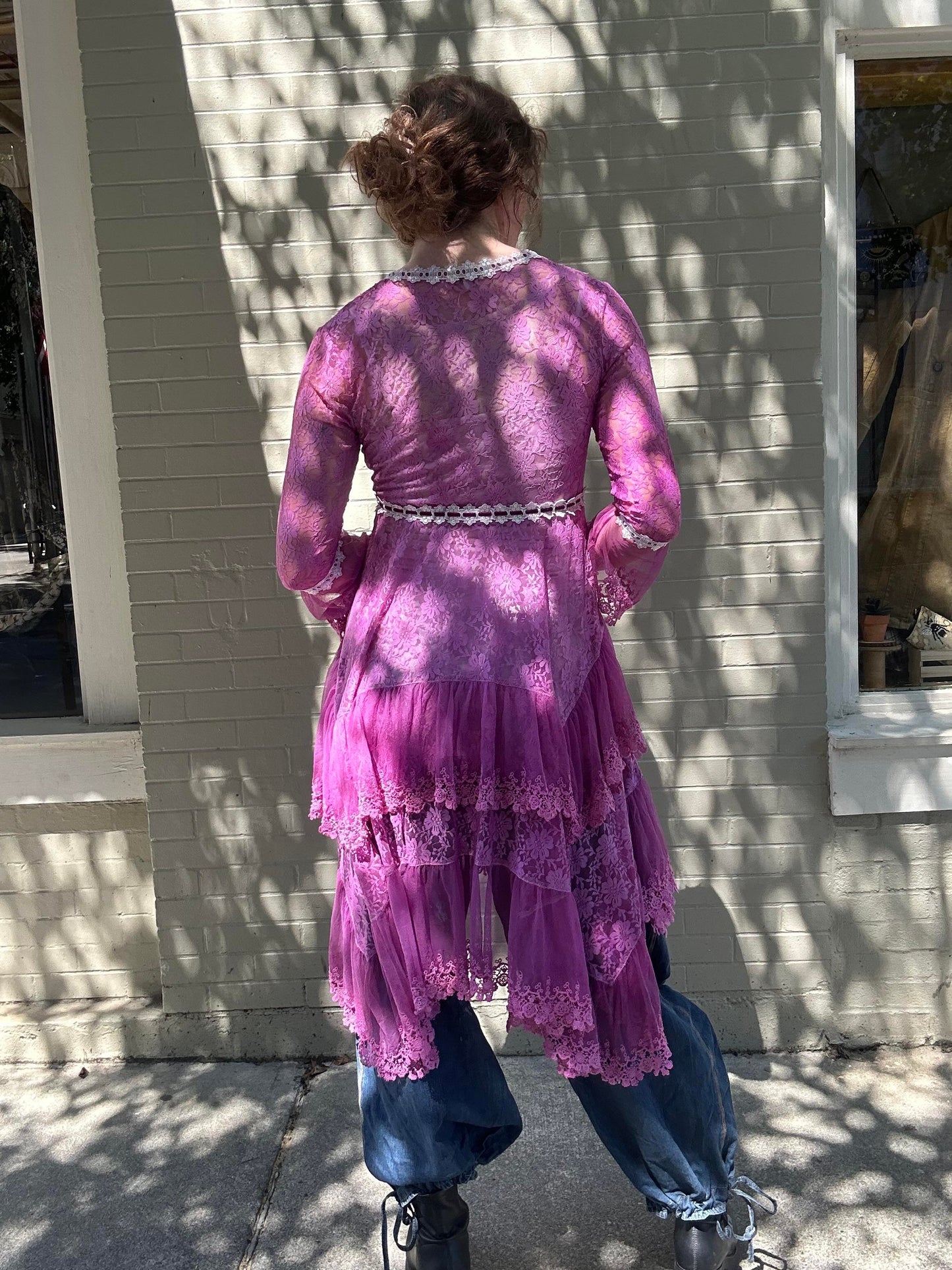 Custom Dyed Lace Dress - La De Da