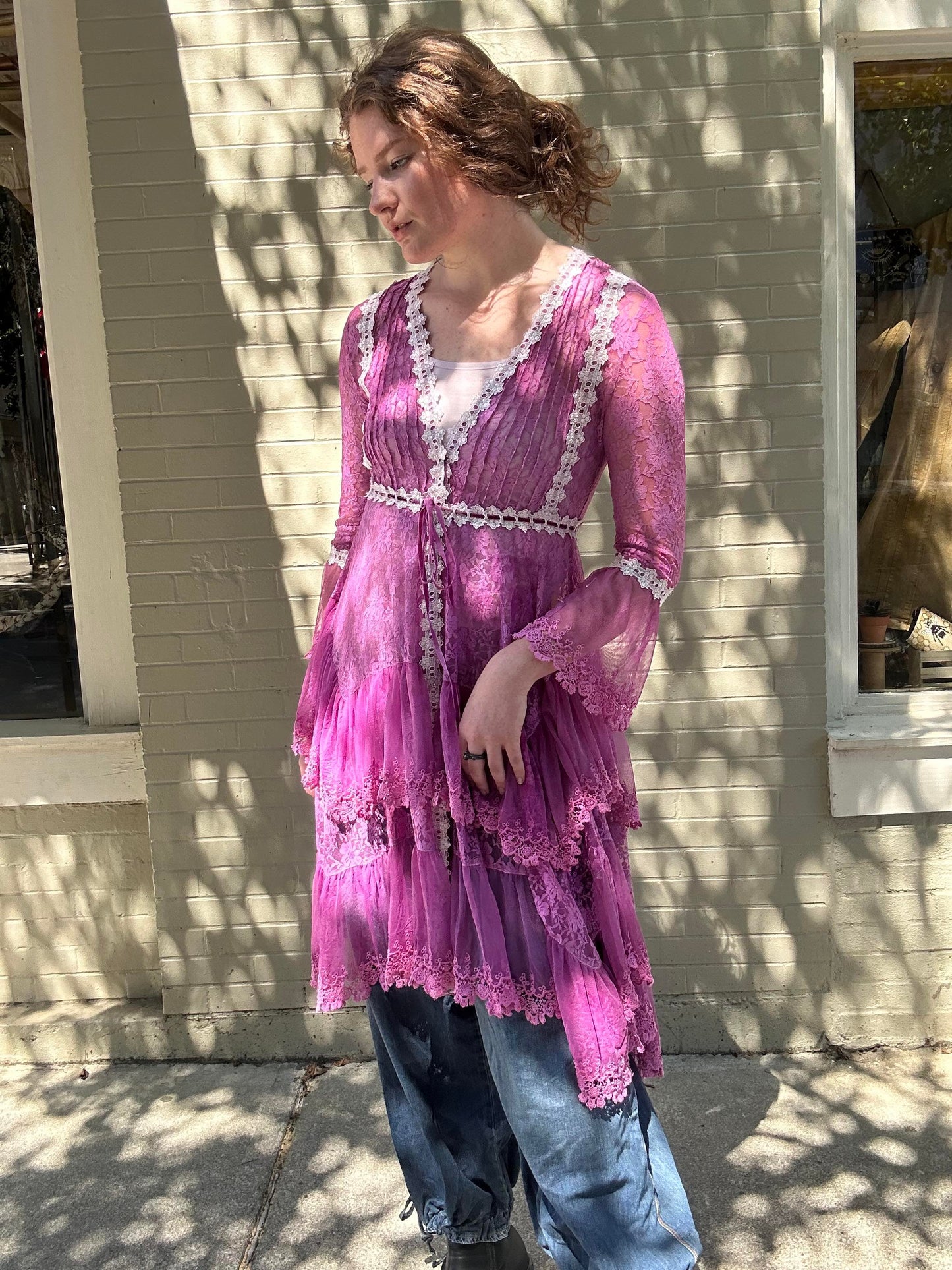 Custom Dyed Lace Dress - La De Da