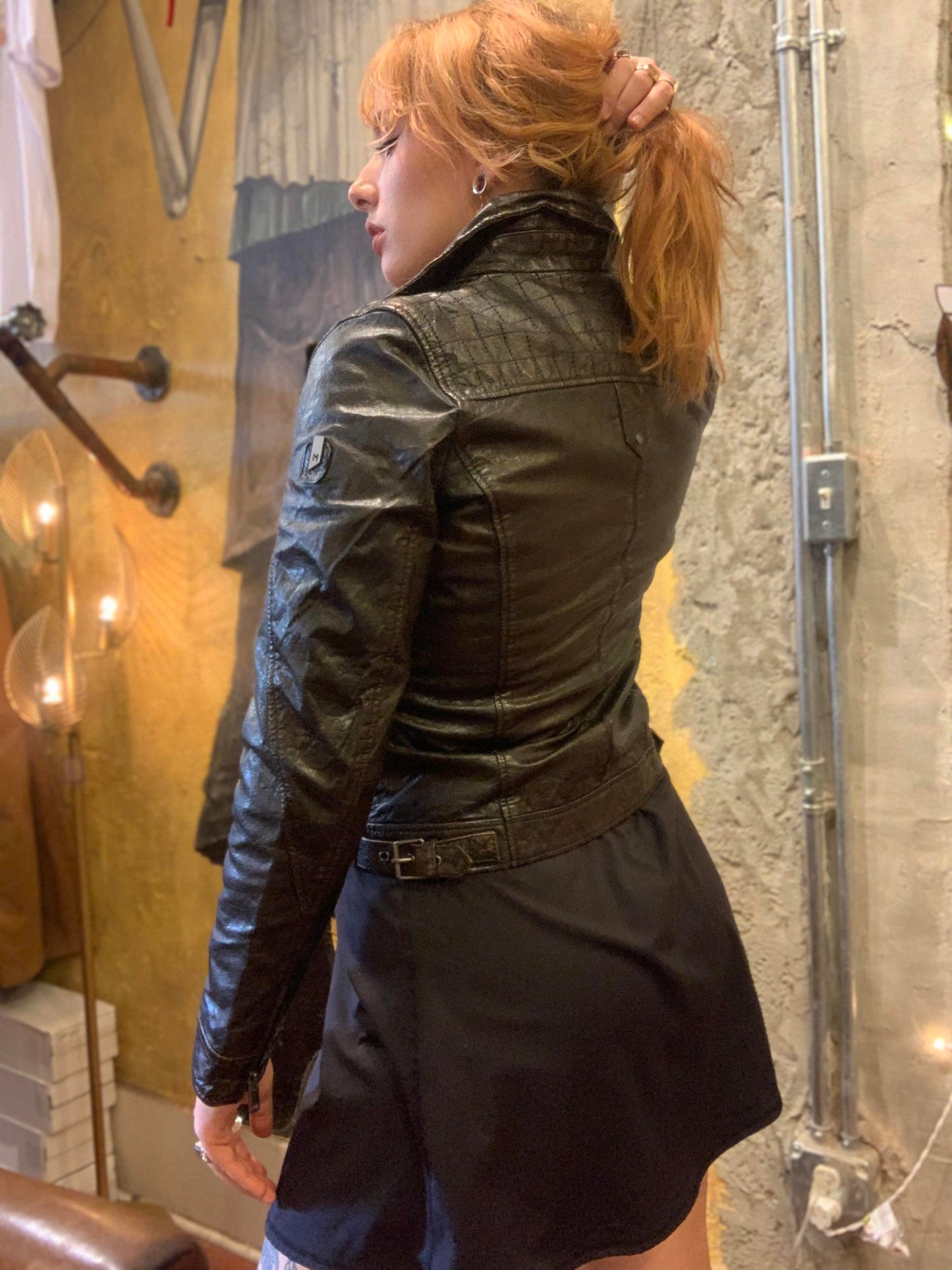 Elle Textured Moto Jacket - La De Da