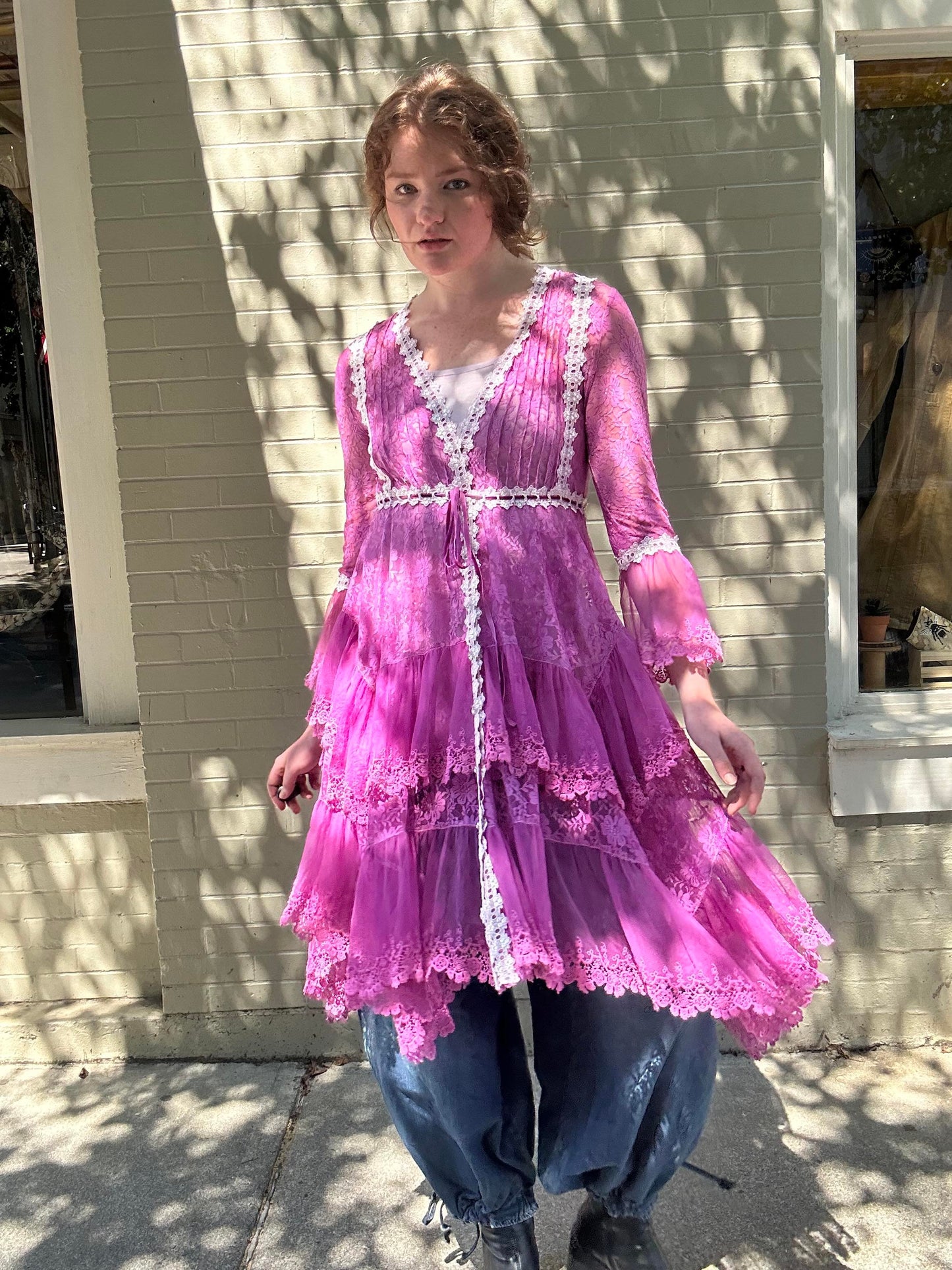 Custom Dyed Lace Dress - La De Da