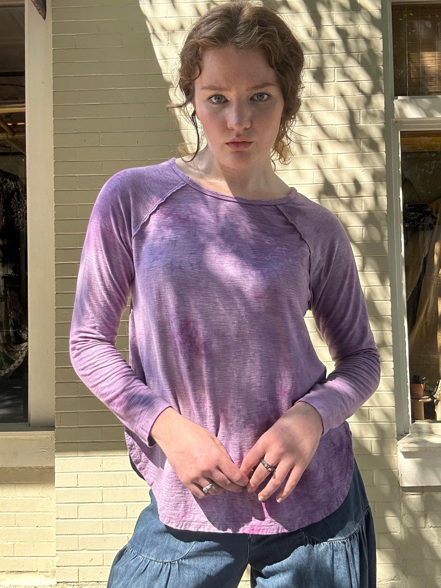 Custom Dyed Long Sleeve Tee - La De Da