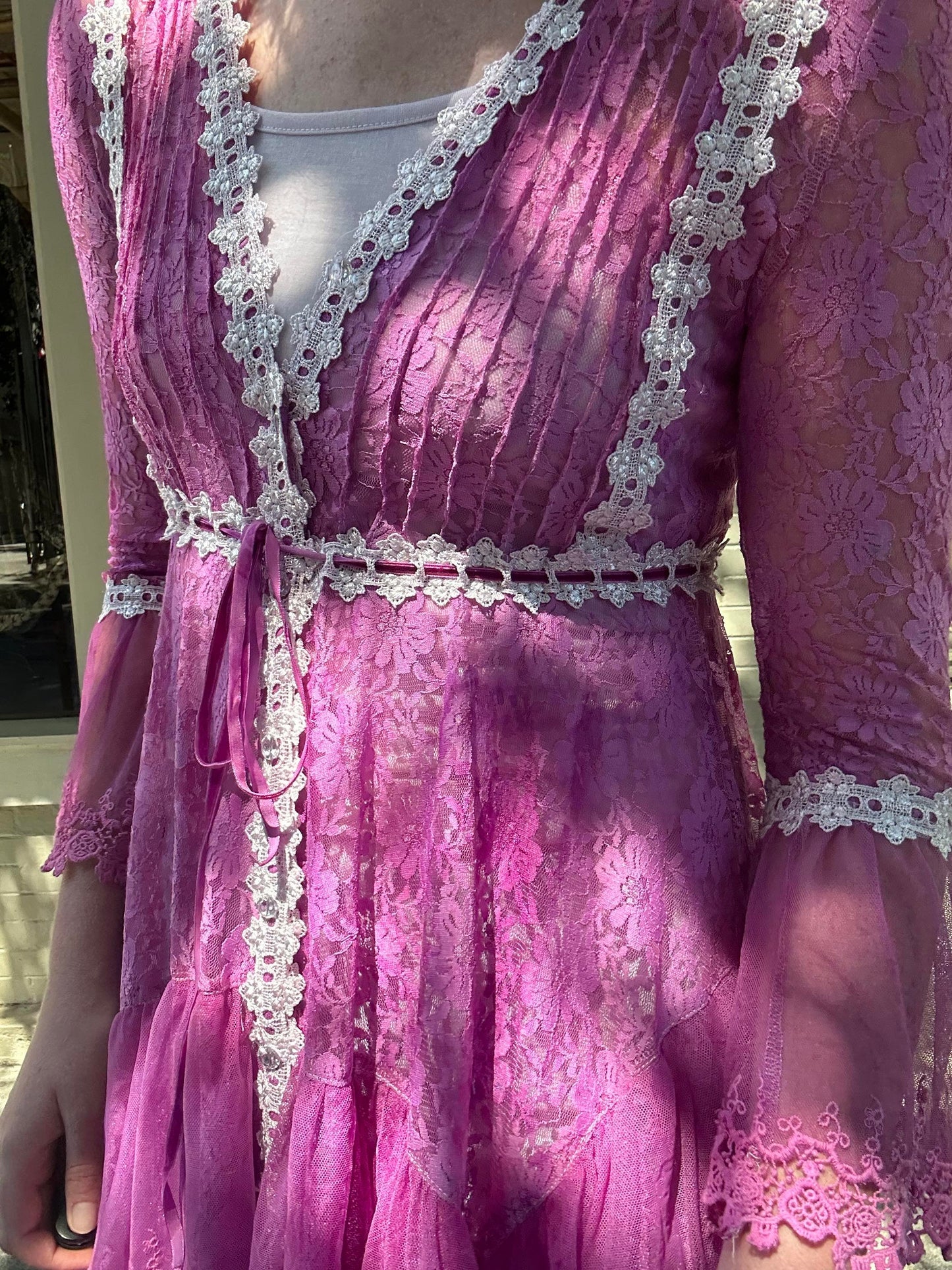 Custom Dyed Lace Dress - La De Da