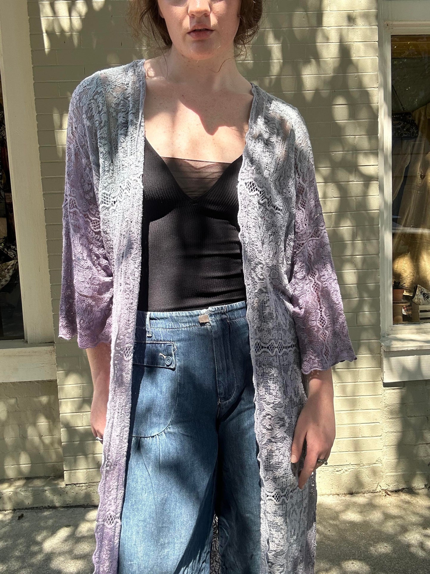 Custom Dyed Belted Kimono - La De Da