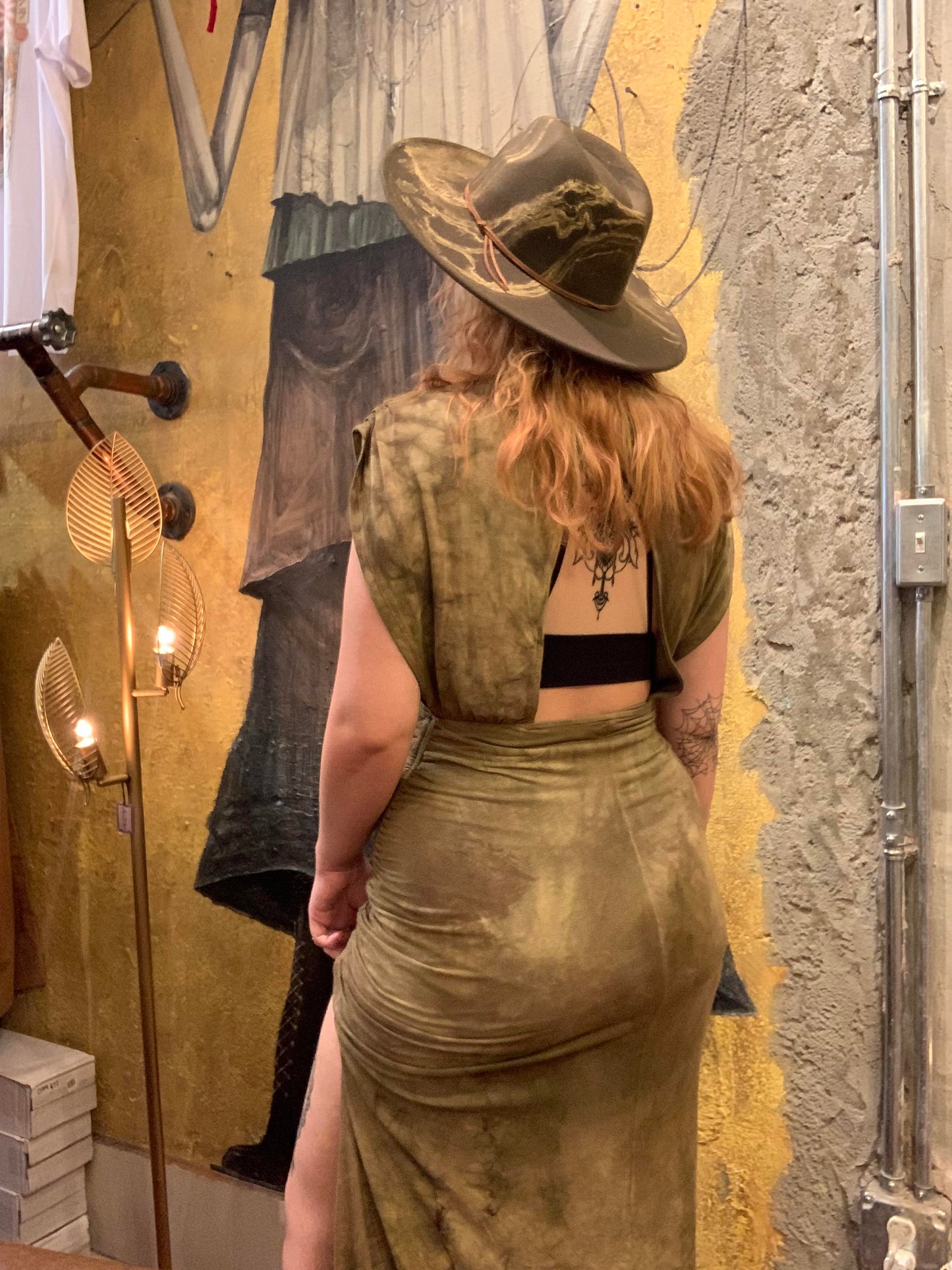 Washed Moss Midi Dress - La De Da