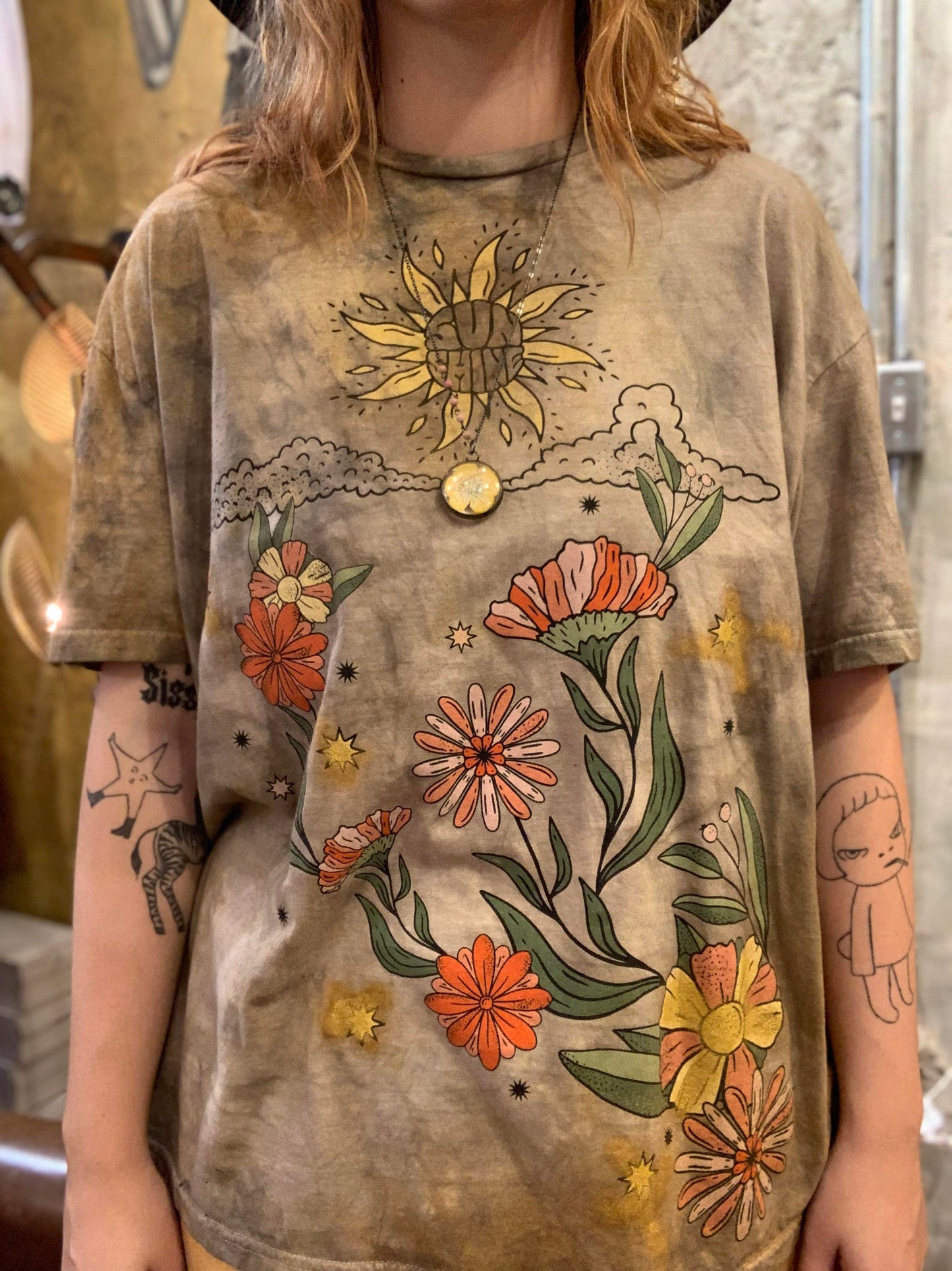 Custom Dyed Graphic Tee - La De Da