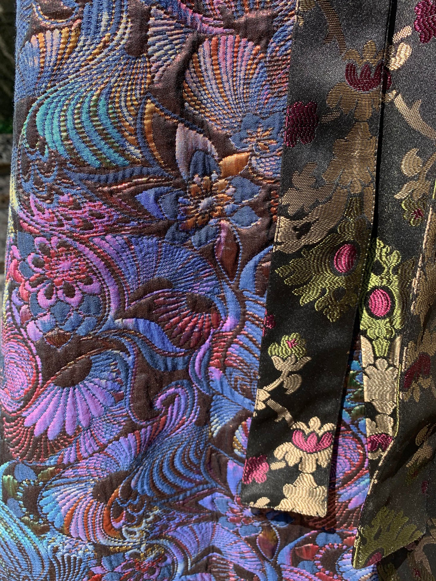 Brocade Dark Belted Coat* - La De Da