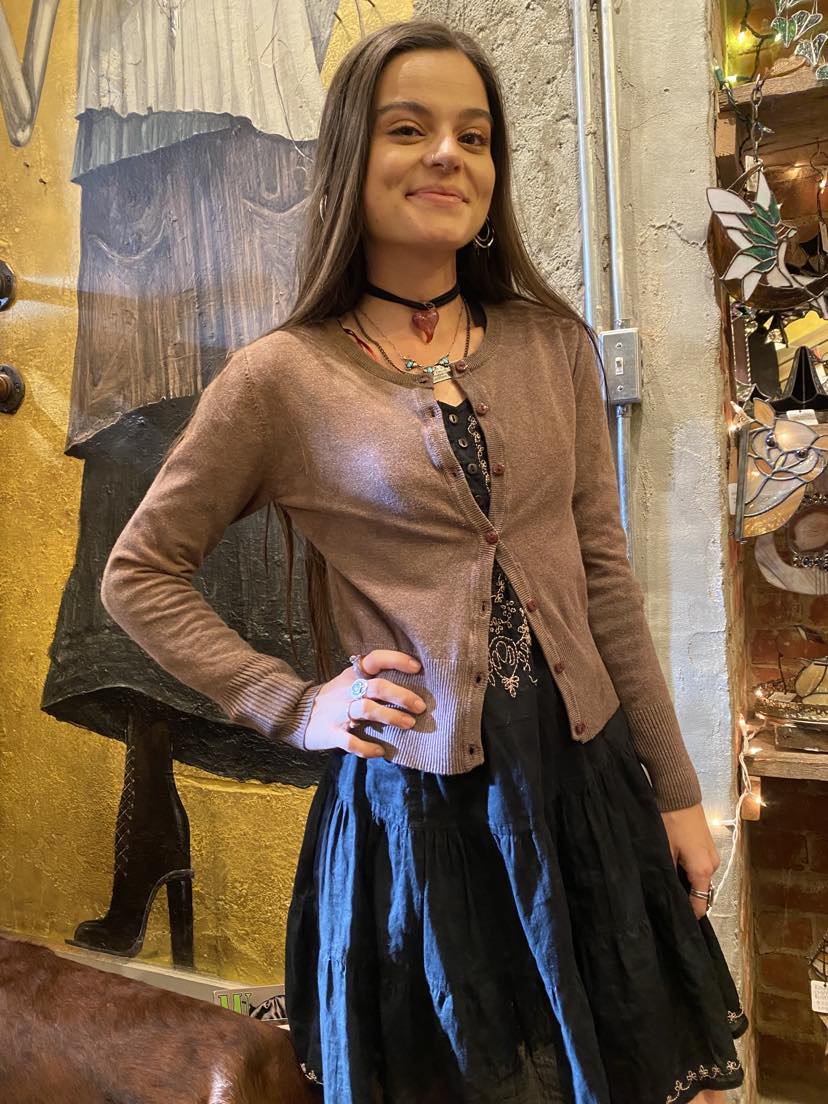 Custom Dyed Cropped Cardigan - La De Da