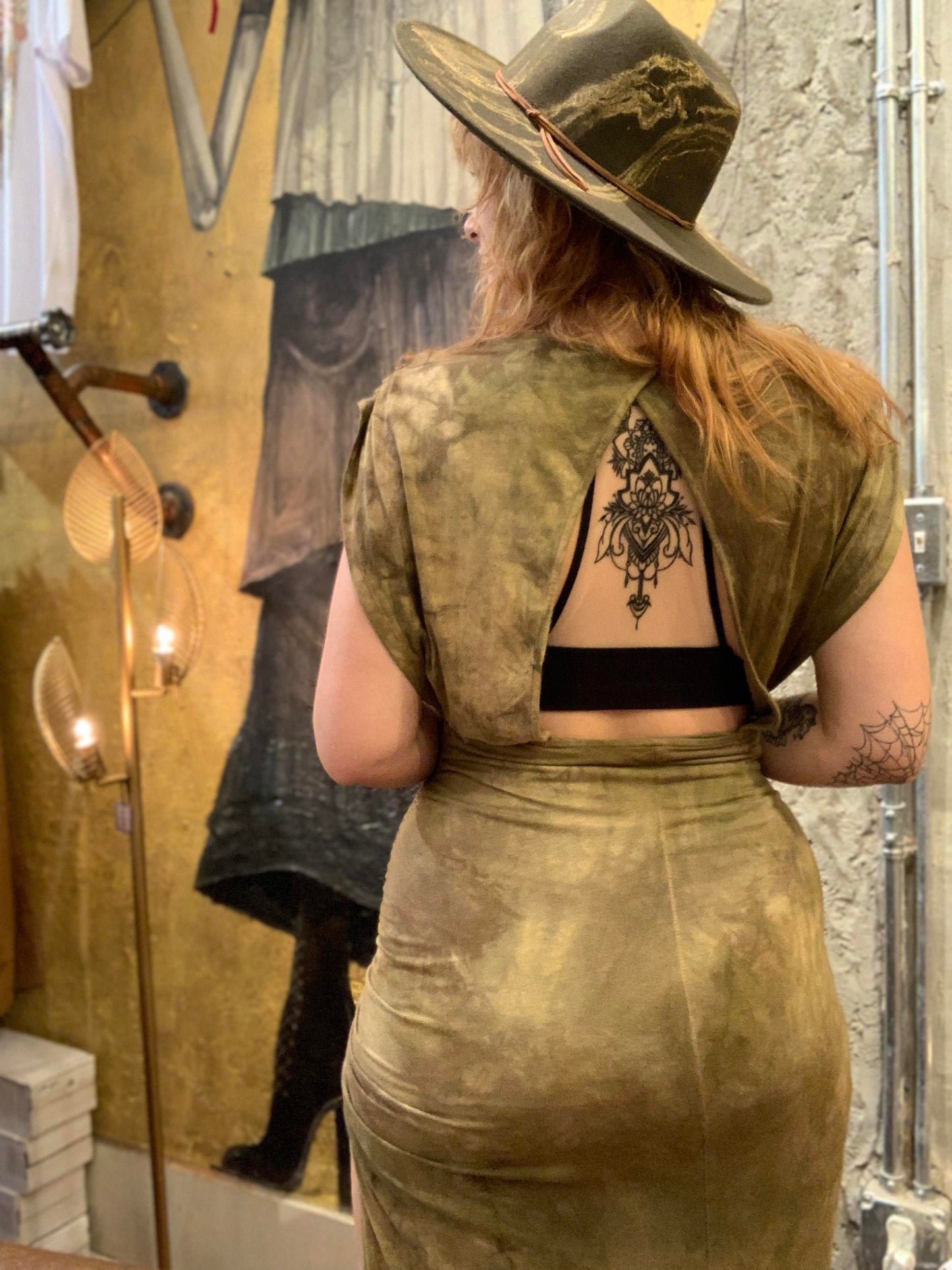 Washed Moss Midi Dress - La De Da