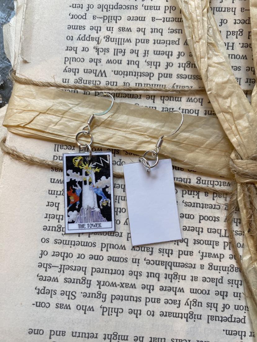 Tarot Essence Earrings - The Tower - La De Da