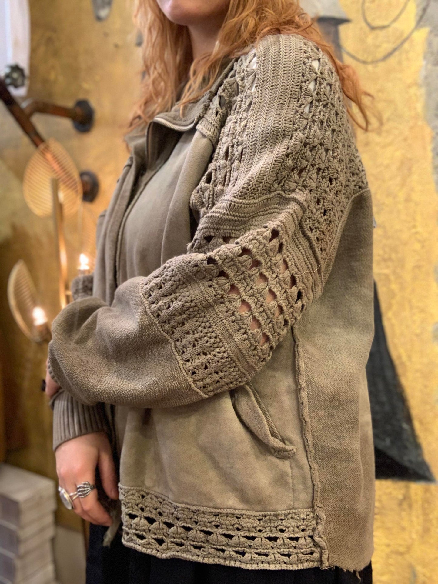 Custom Dyed Crochet Jacket - La De Da