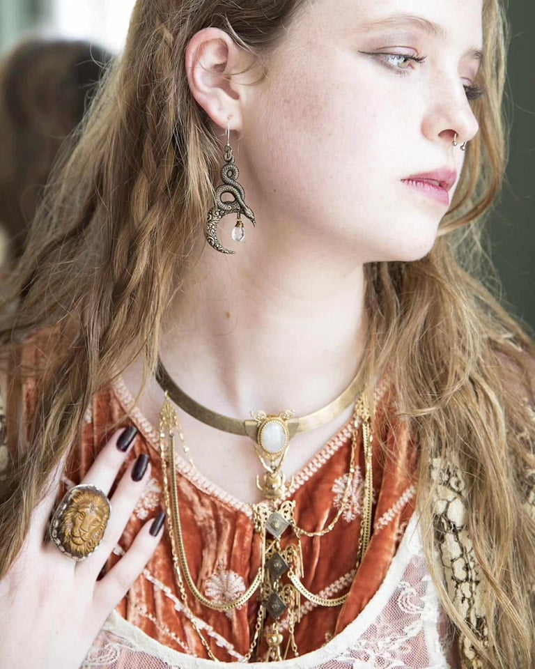 The Hundred Legged Torque Moonstone Necklace - La De Da