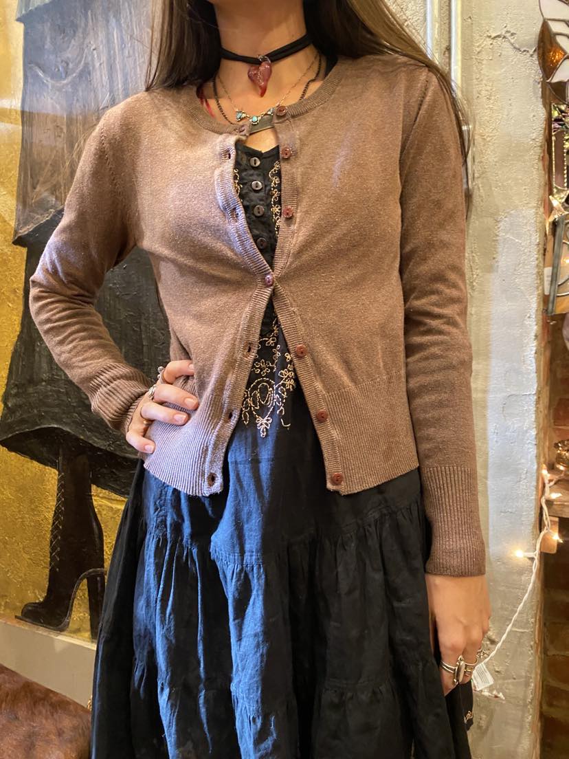 Custom Dyed Cropped Cardigan - La De Da