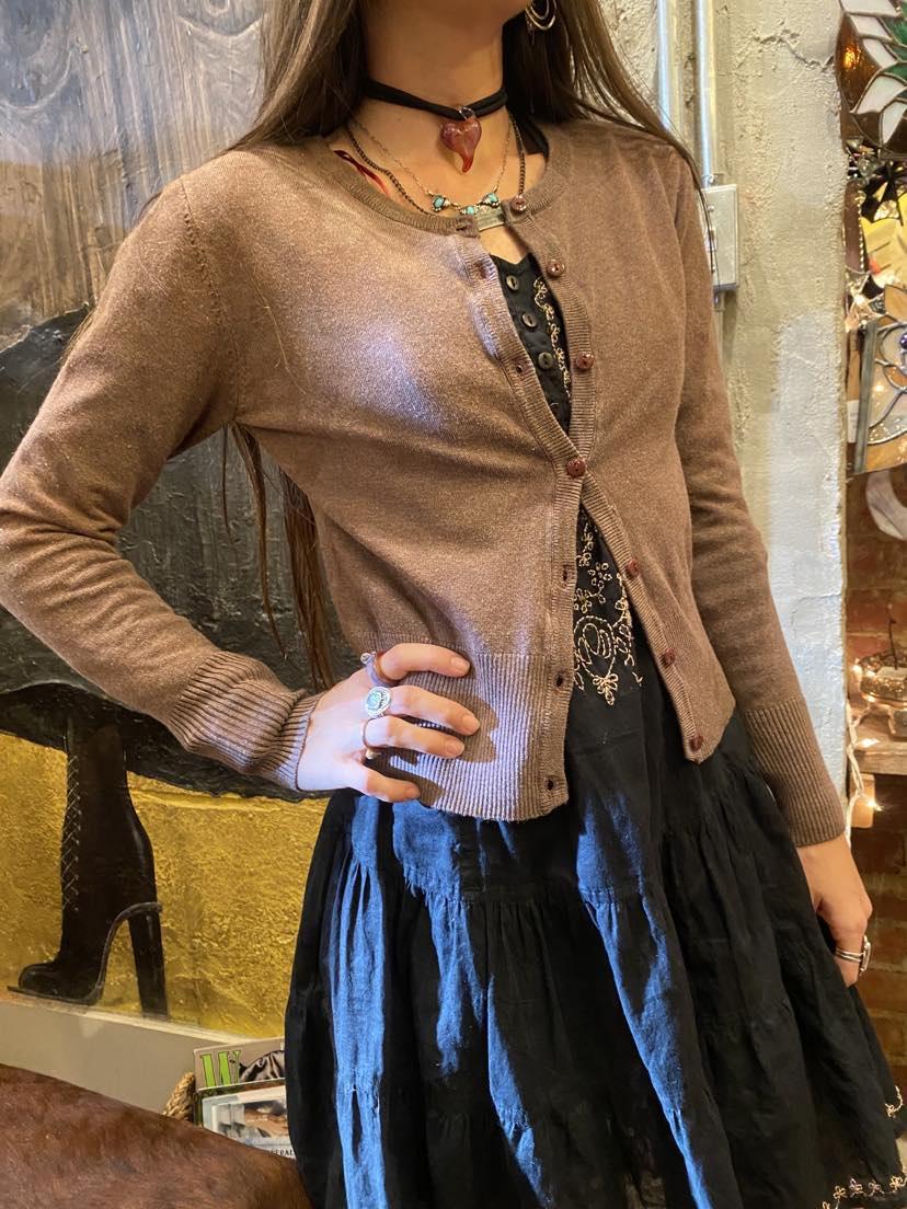 Custom Dyed Cropped Cardigan - La De Da