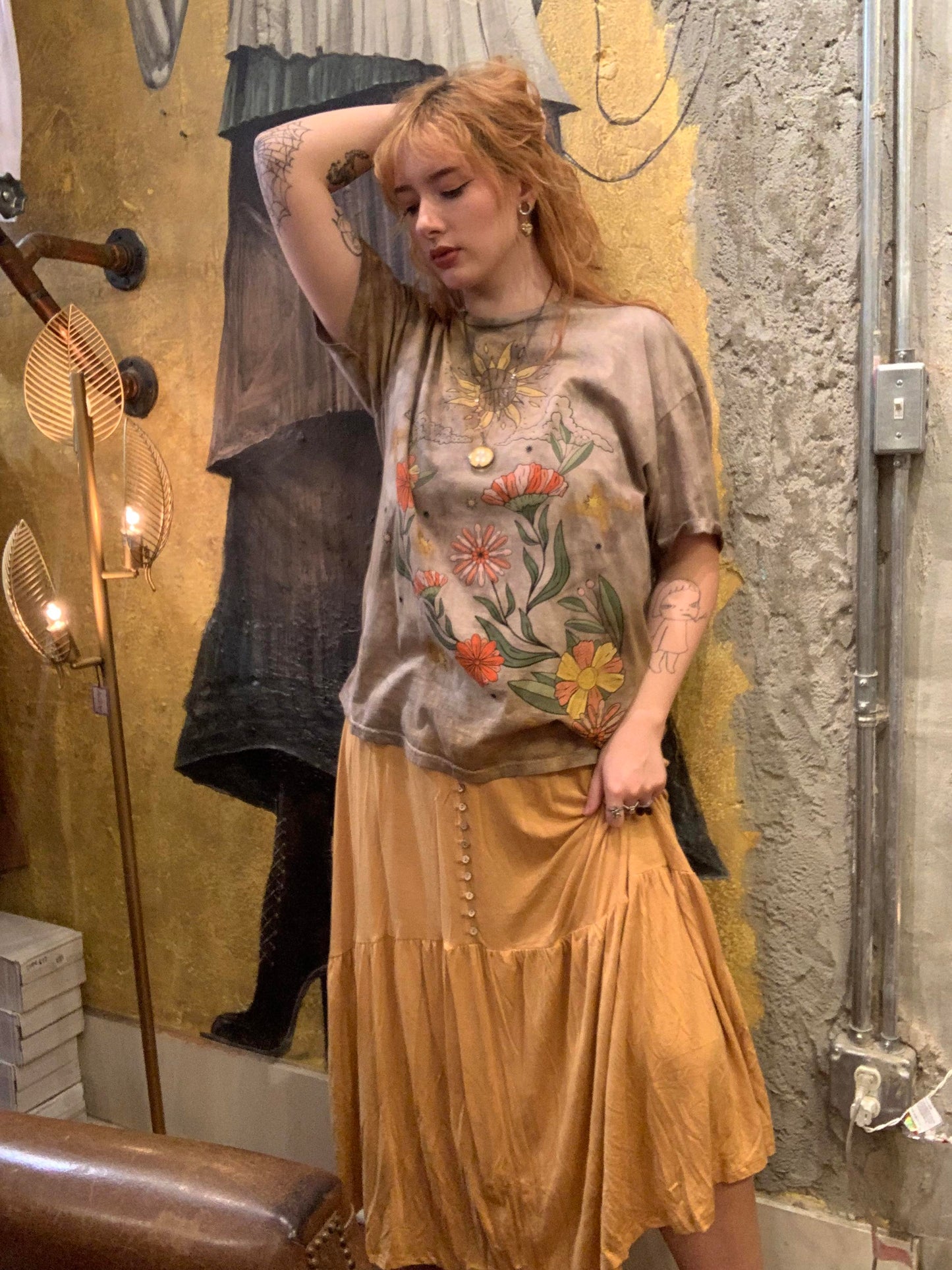 Custom Dyed Graphic Tee - La De Da