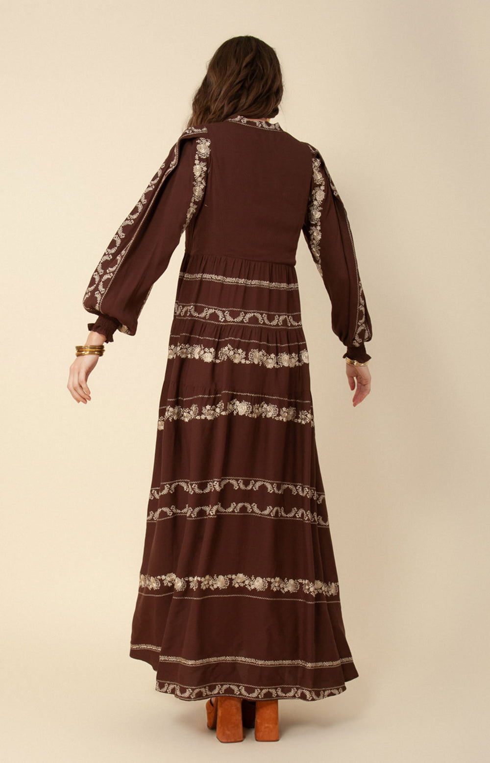 Luna Embroidered Maxi Dress - La De Da